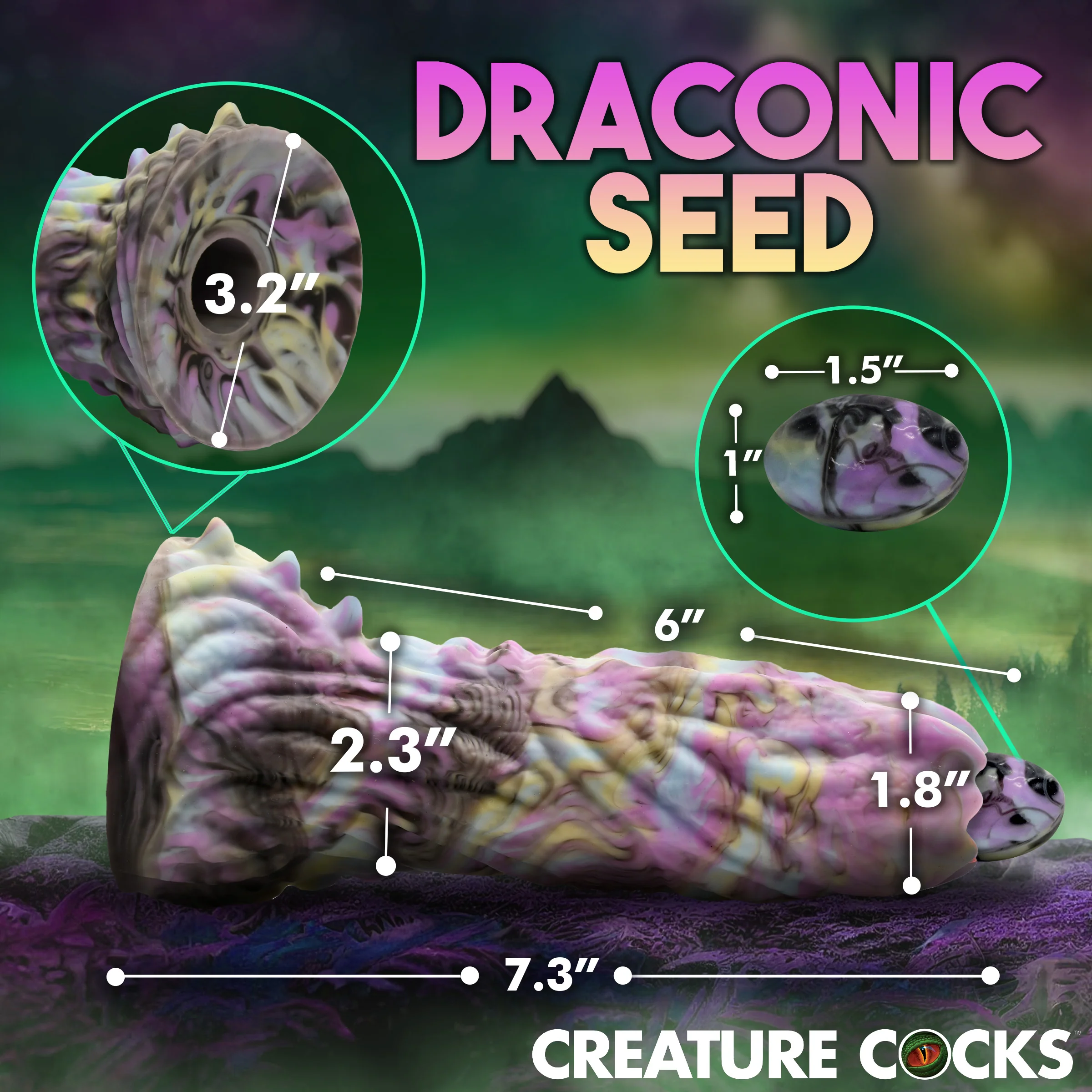 Dragon Spawn Ovipositor Silicone Dildo with Eggs - Image 4