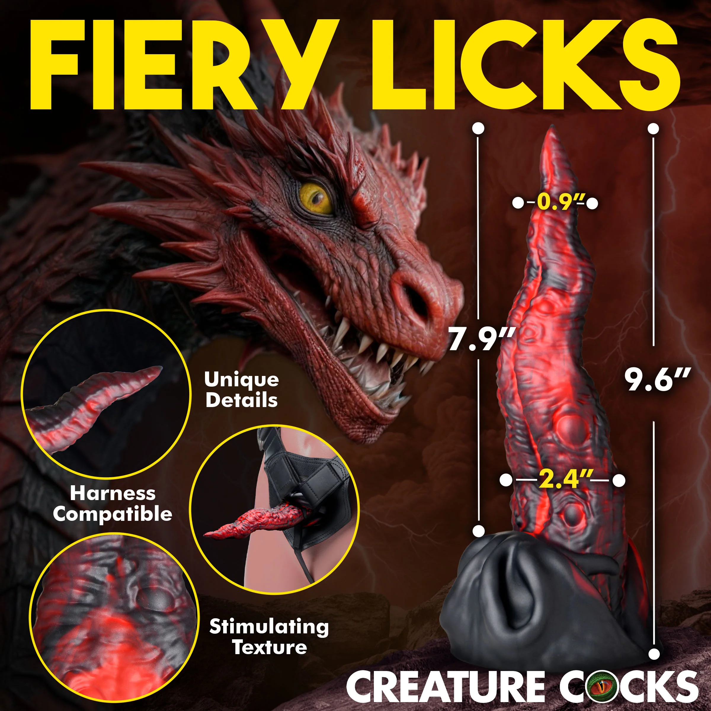 Dragon Tongue Silicone Dildo - Image 4