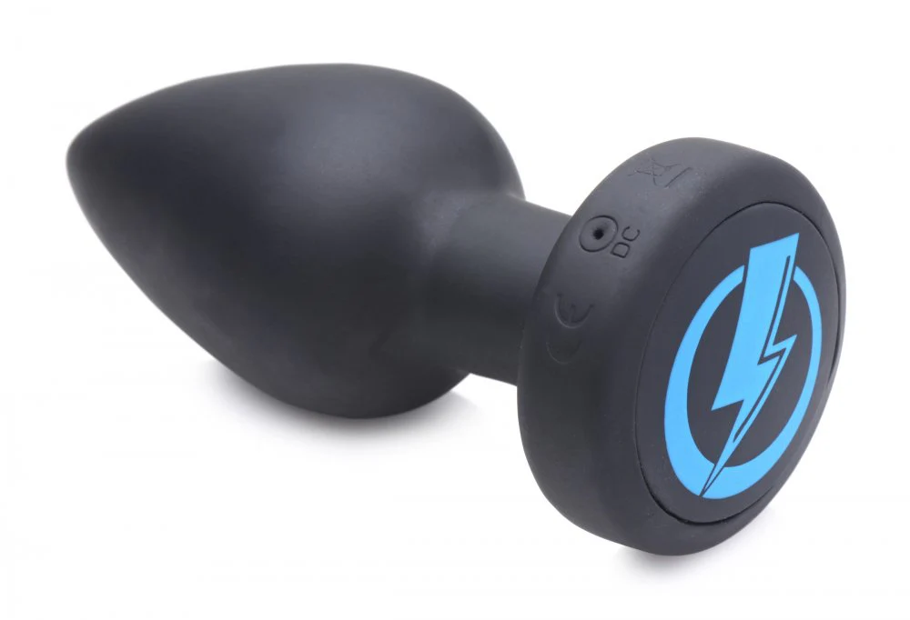 E-Stim Pro Silicone Vibrating Anal Plug with Remote Control - Image 2