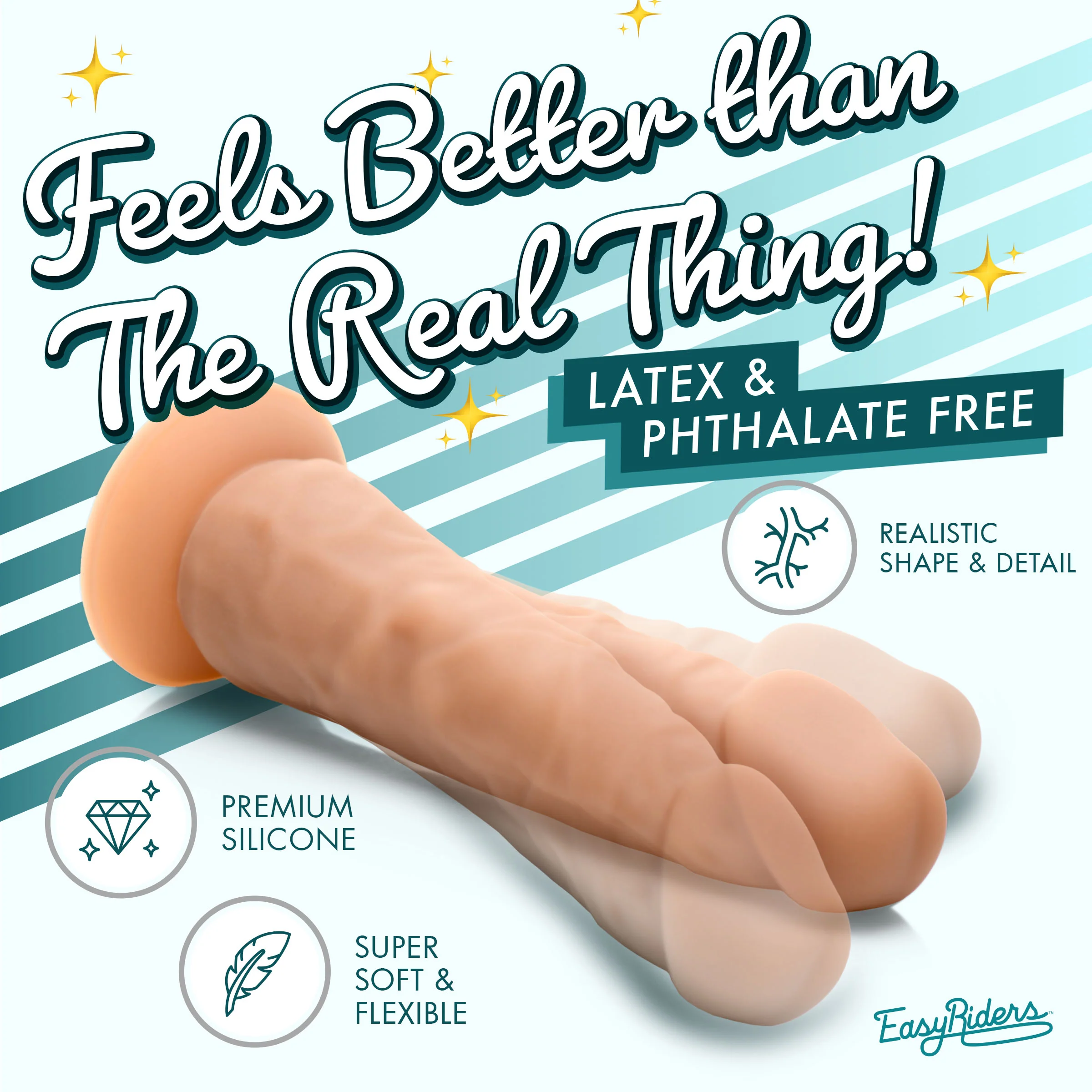Easy Riders 7" Silicone Dildo - Image 2