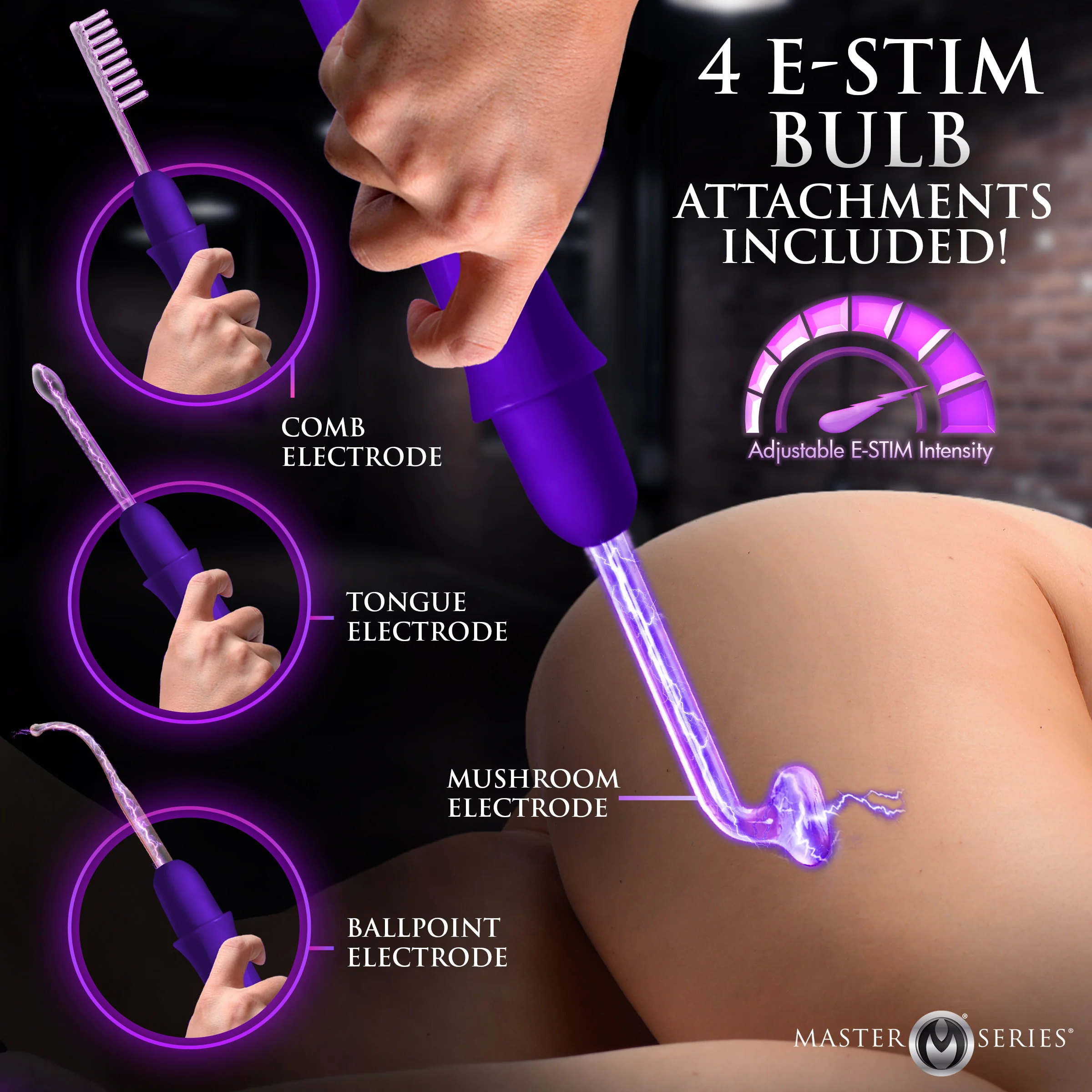 Elektrawand Rechargeable Violet Wand w/ Attachments - Image 5