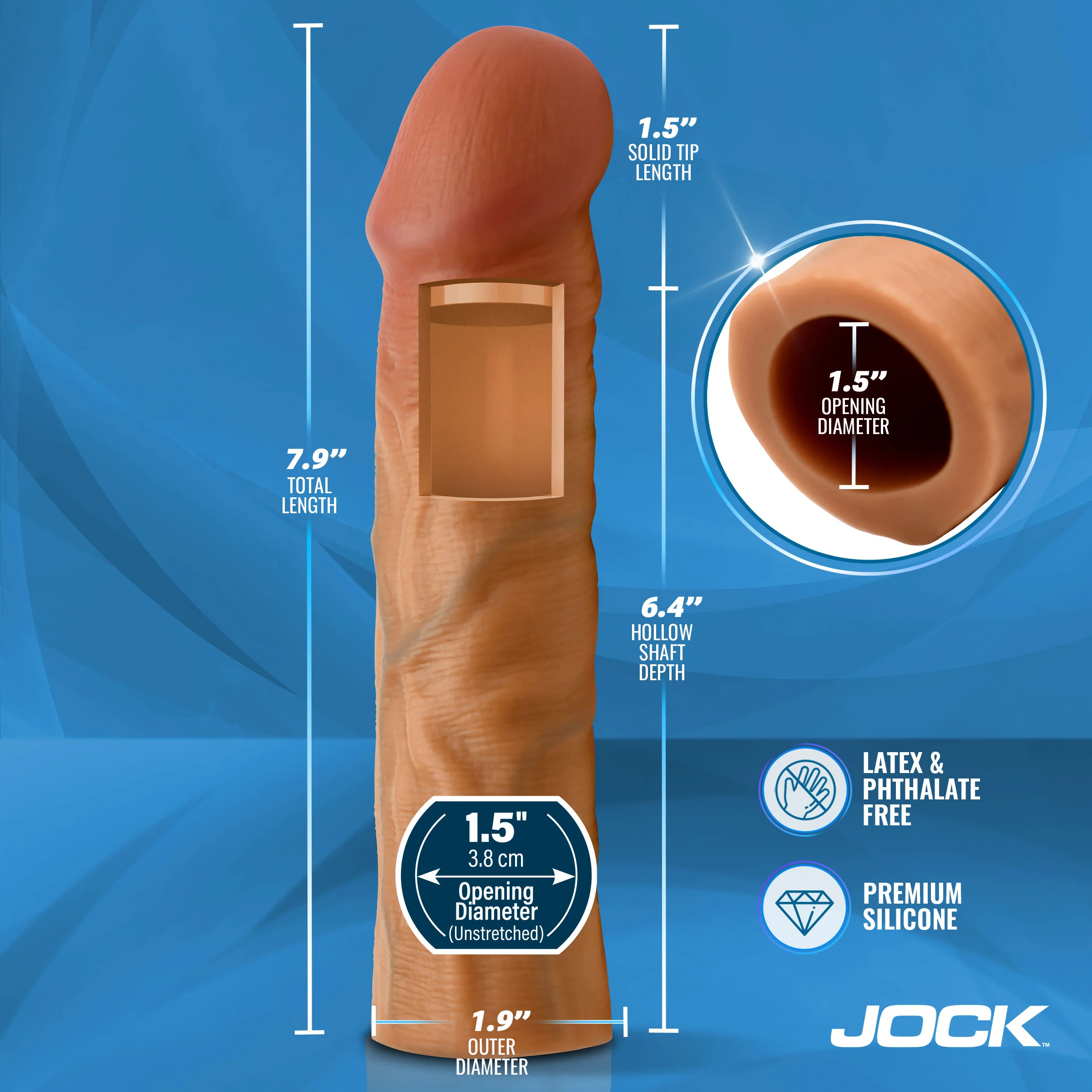 Enhancers 1.5" Silicone Penis Extension Sleeve - Image 4