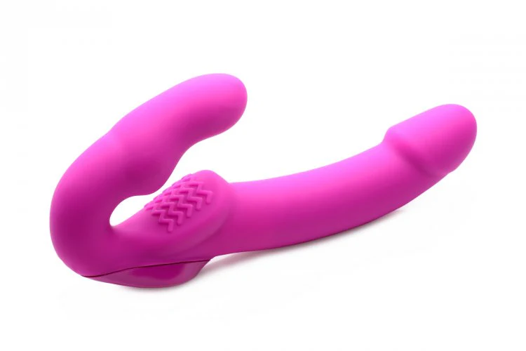 Evoke Rechargeable Vibrating Silicone Strapless Strap On - Image 4