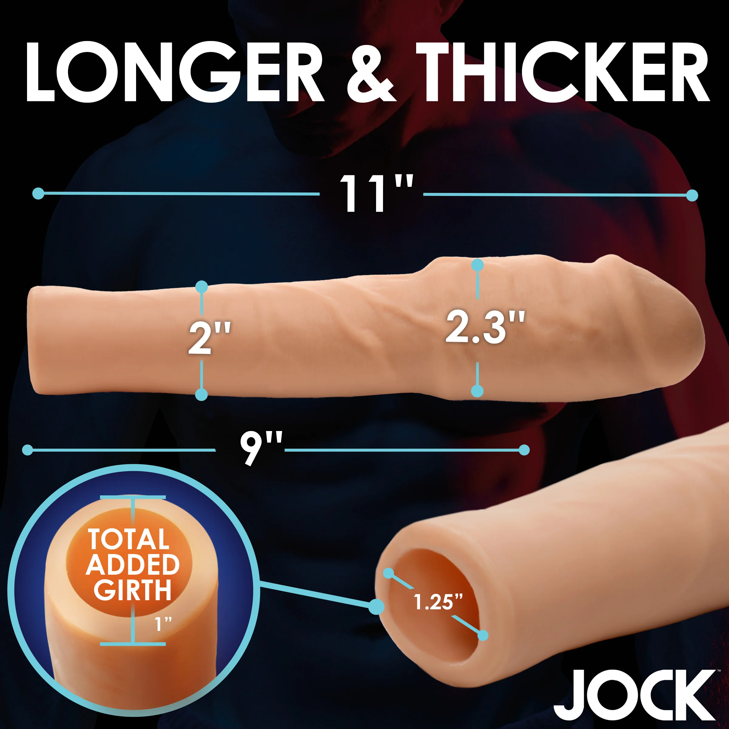Extra Thick 2" Penis Extension Sleeve - Image 4