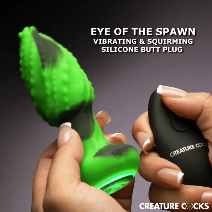 Eye of the Spawn Vibrating & Squirming Silicone Butt Plug - Image 2