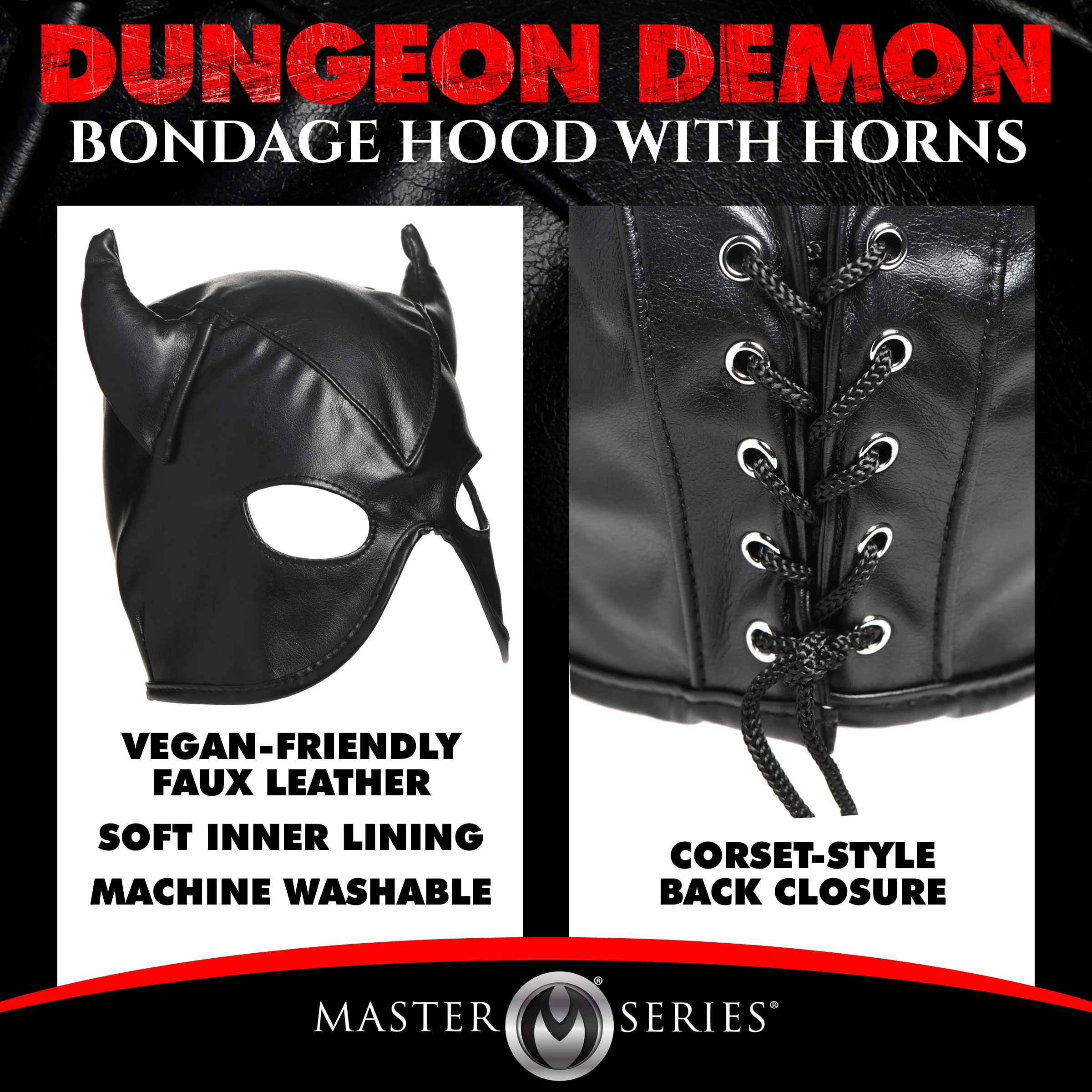 Fetish Hood with Horns - Image 2