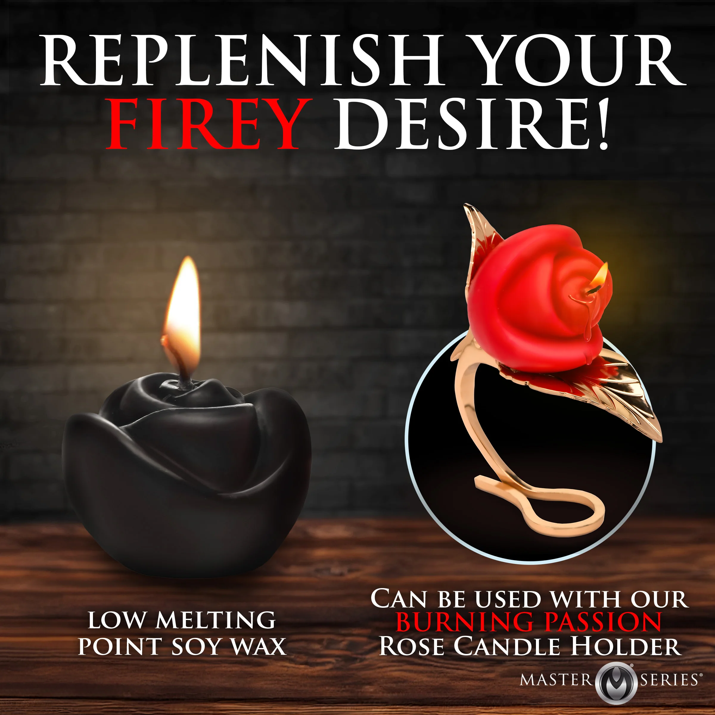 Fire Garden 3pc Rose Candle Set - Image 4