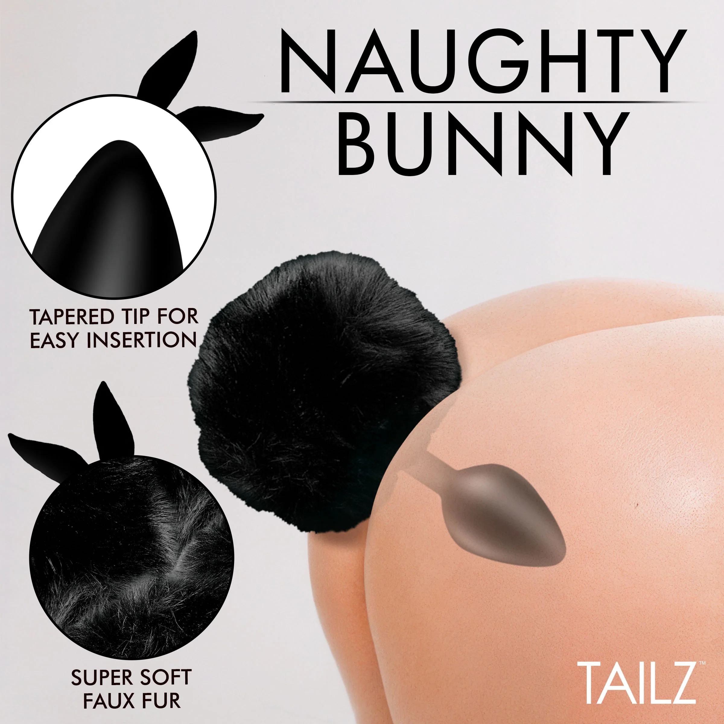Fluffy Bunny Tail Silicone Plug - Image 2