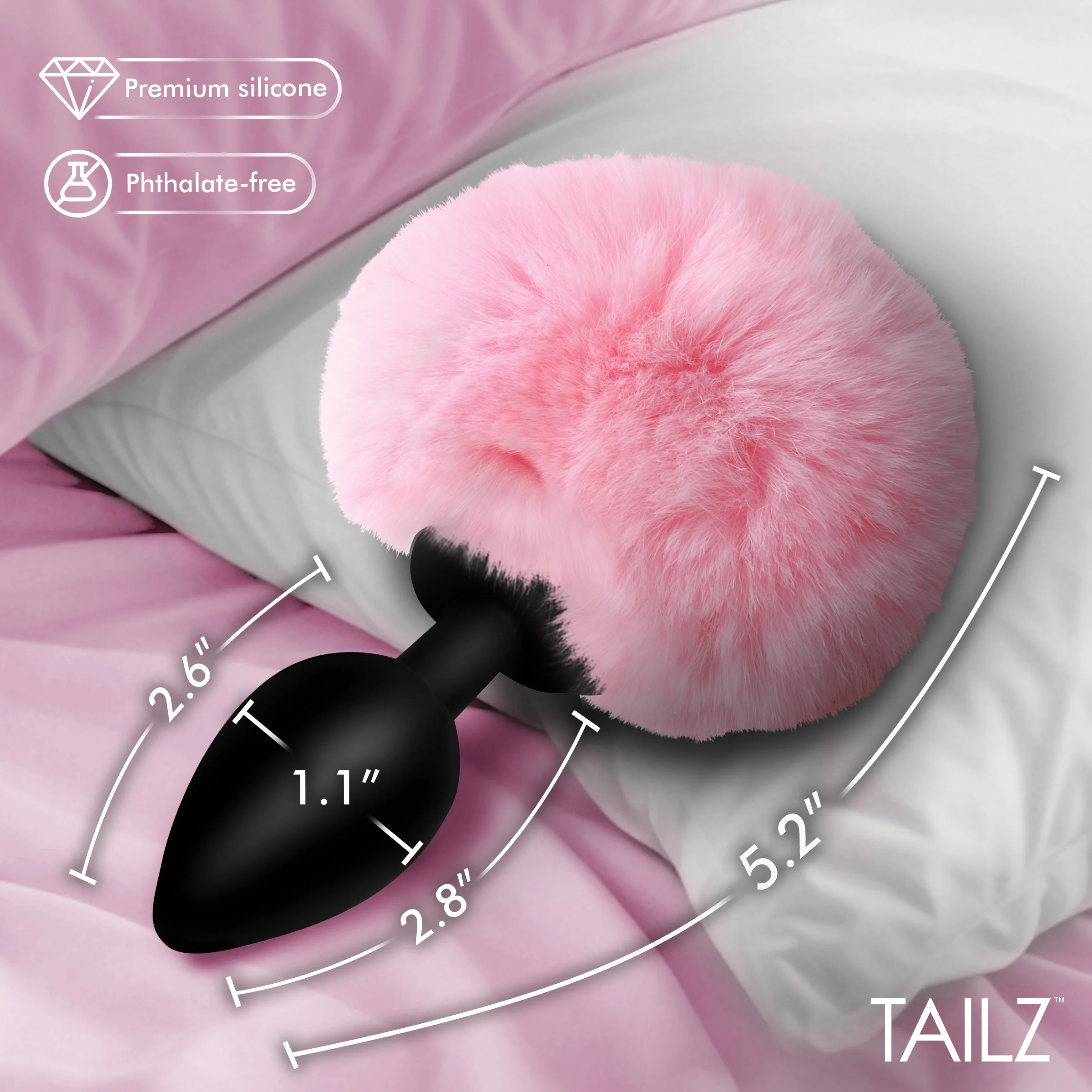 Fluffy Bunny Tail Silicone Plug - Image 3