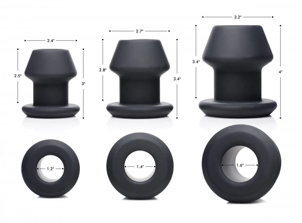 Gape-Grommets 3 Piece Hollow Silicone Anal Dilator Set - Image 4