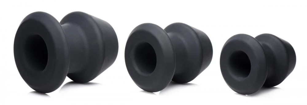 Gape-Grommets 3 Piece Hollow Silicone Anal Dilator Set - Image 5