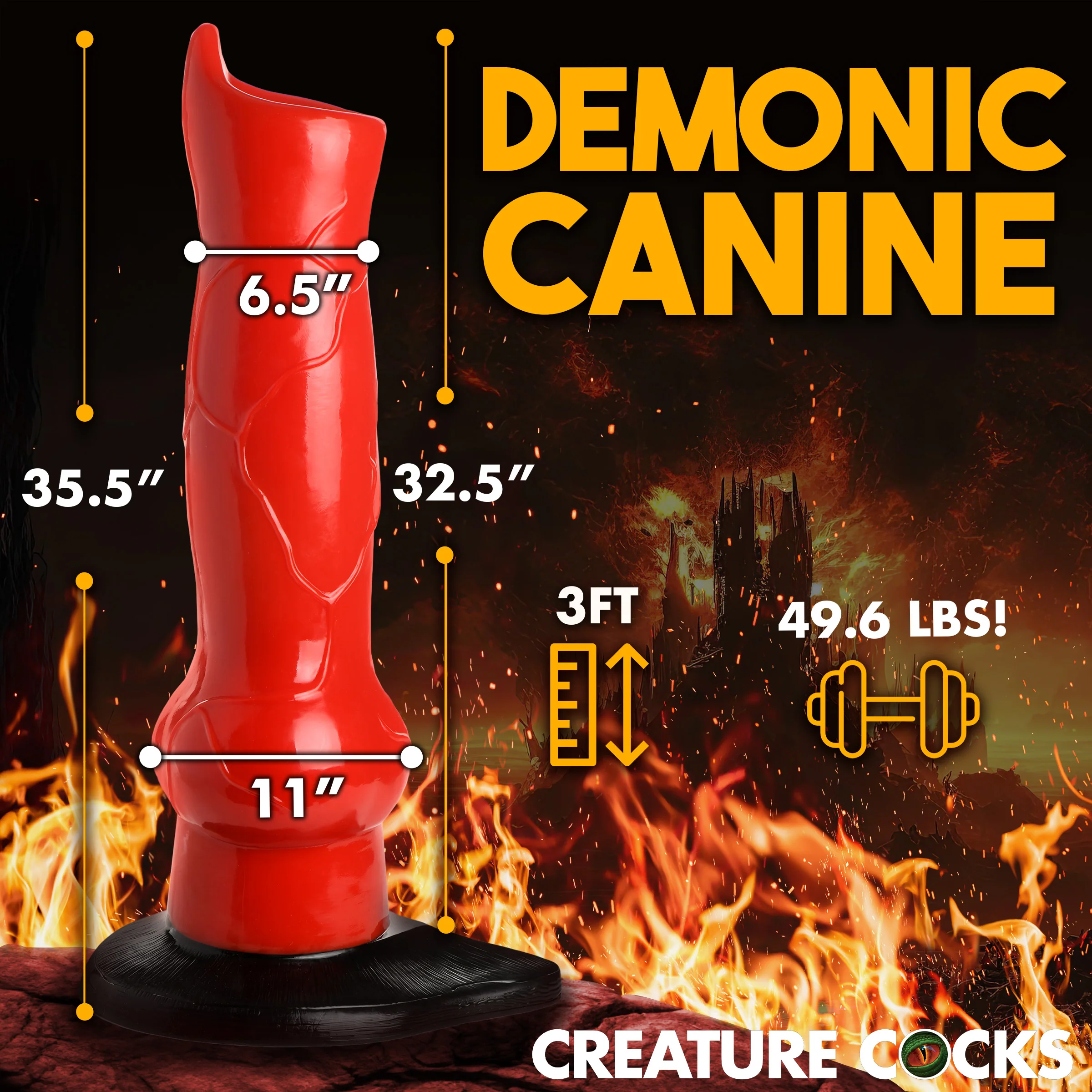 Giant Hell-Hound 3ft Canine Dildo - Image 4