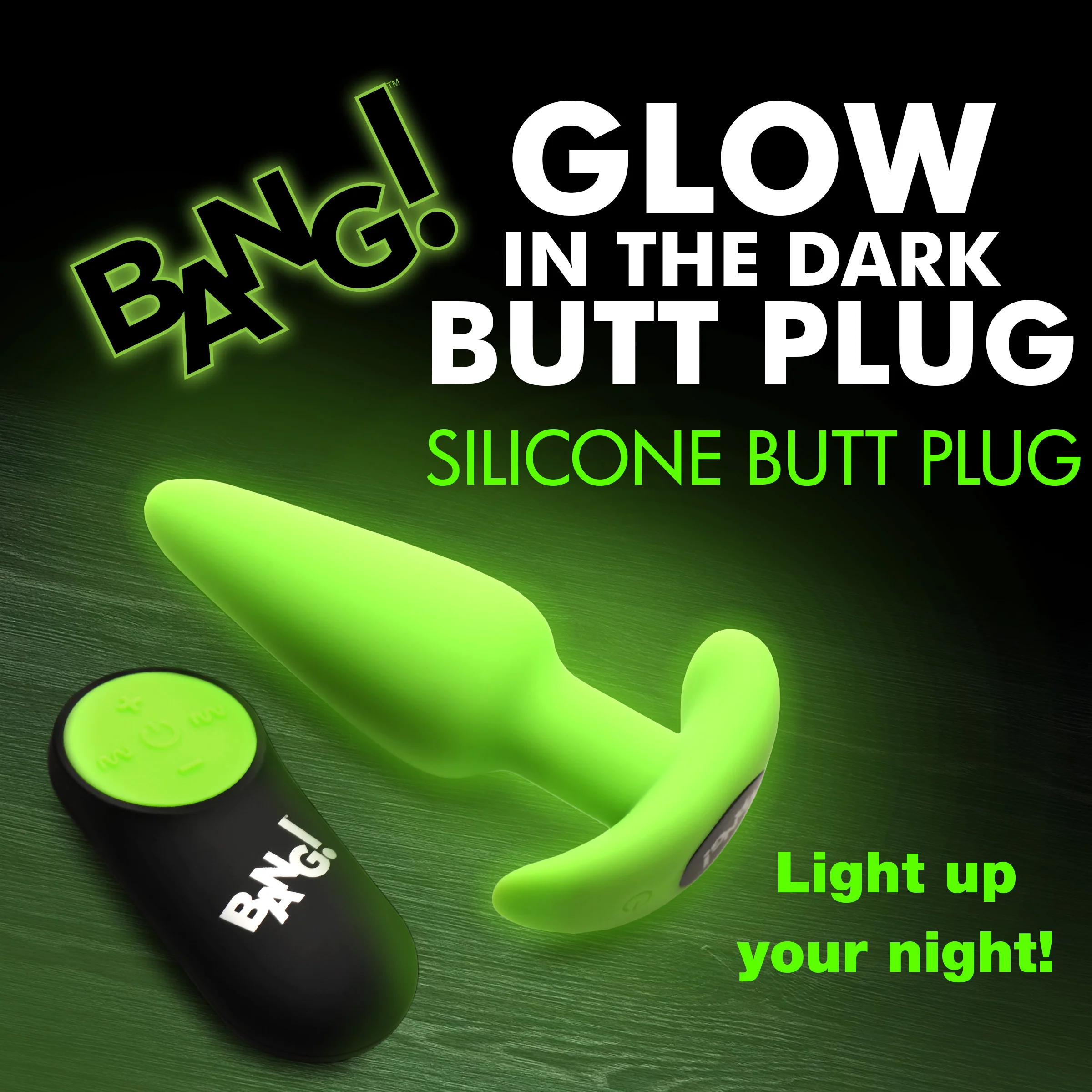 Glow-in-the-Dark Silicone Butt Plug - Image 2