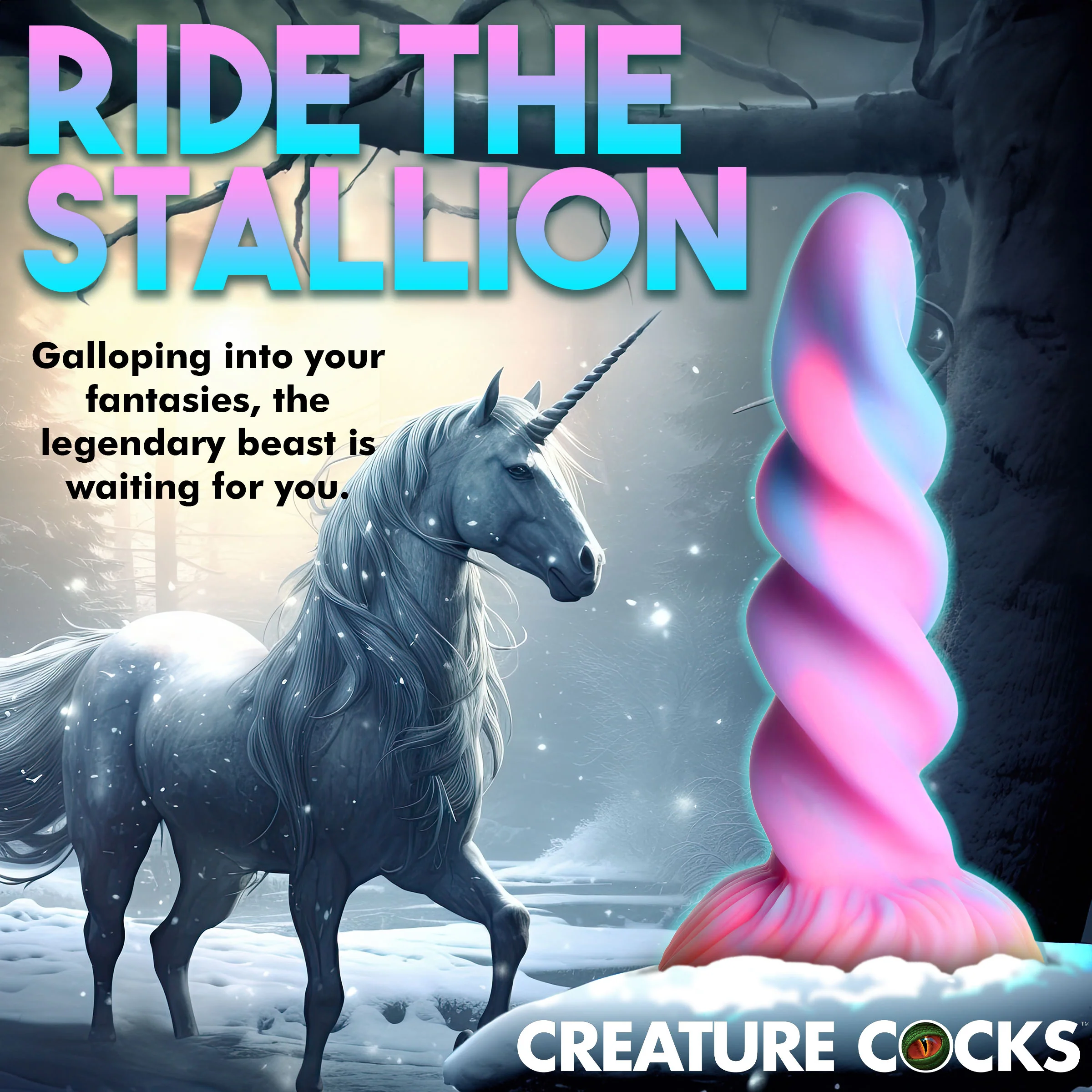 Glow-in-the-Dark Unicorn Dildo - Image 7