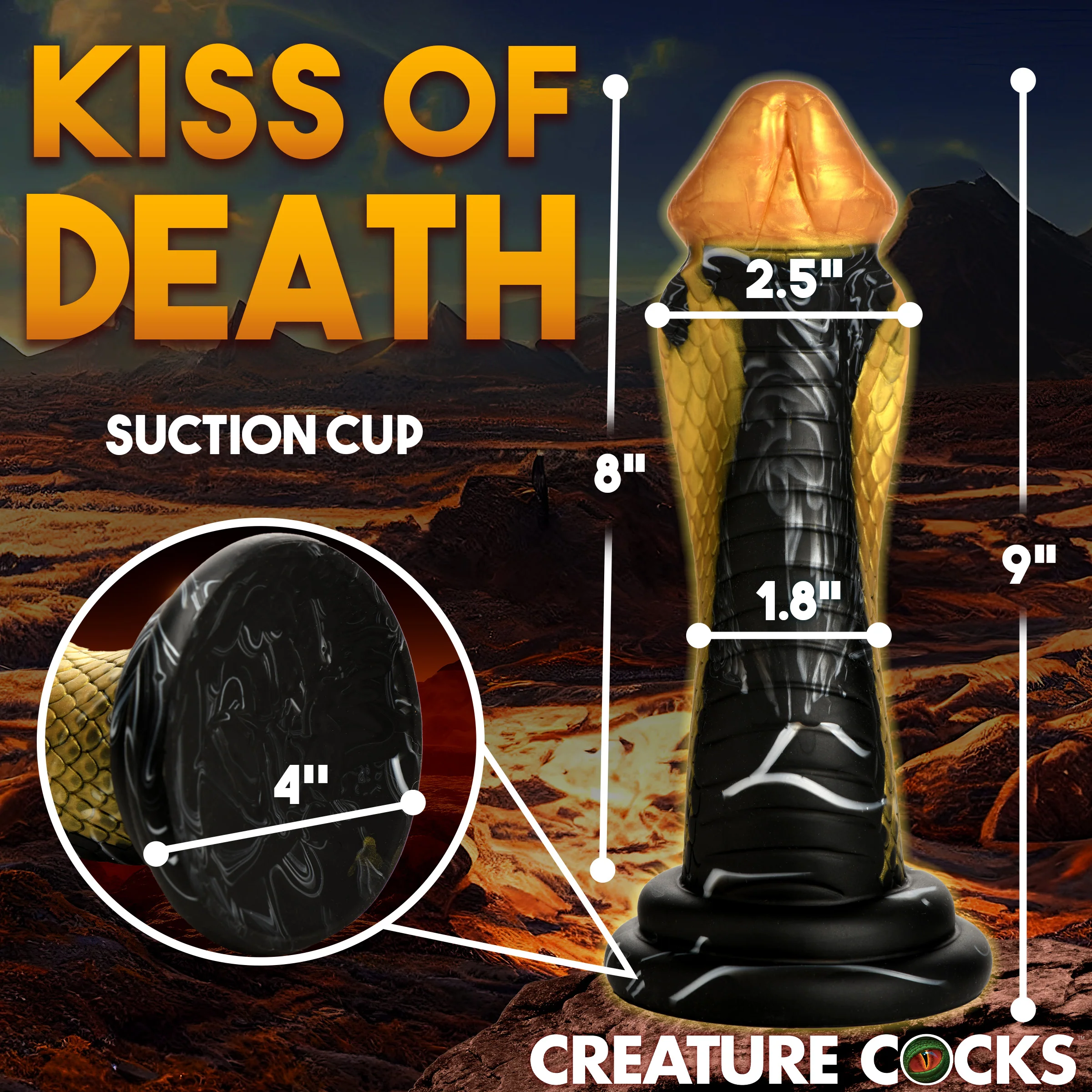 Golden Mamba Silicone Dildo - Image 4