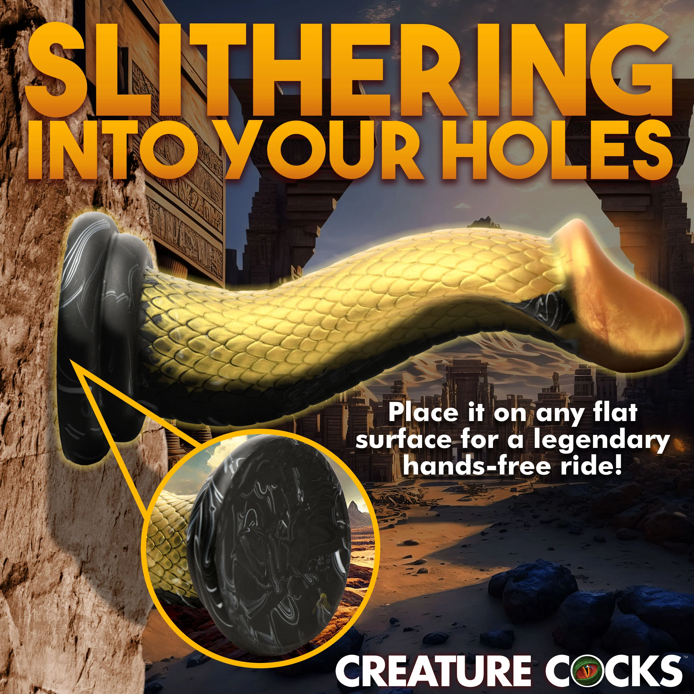 Golden Mamba Silicone Dildo - Image 6