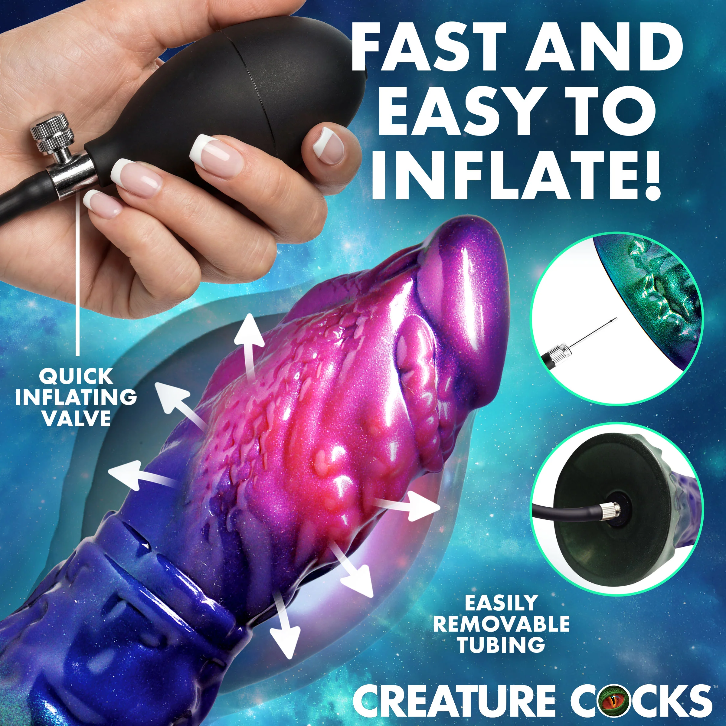 Gorge Inflatable Silicone Dildo - Image 4