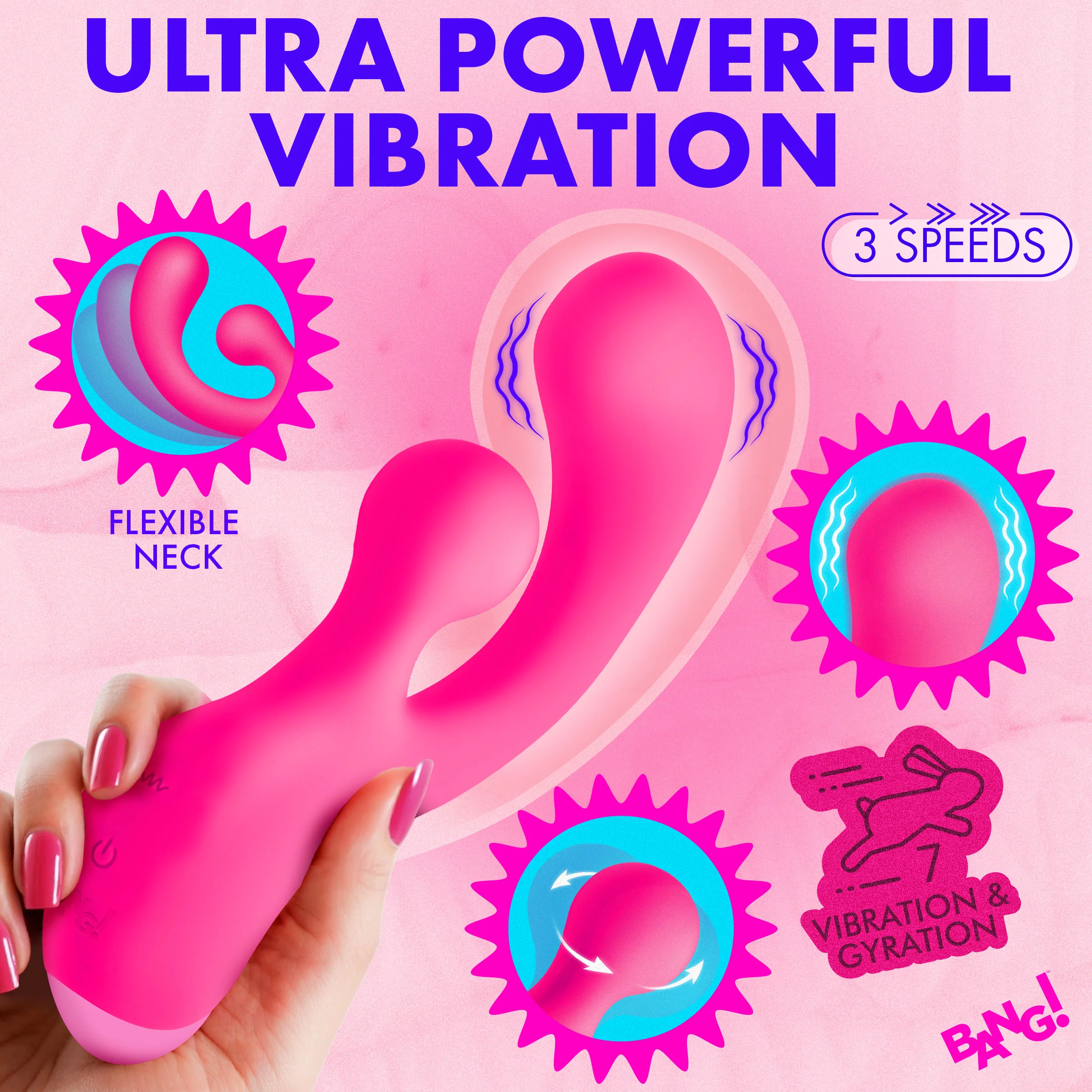 Gyro Rabbit Silicone Vibrator - Image 3