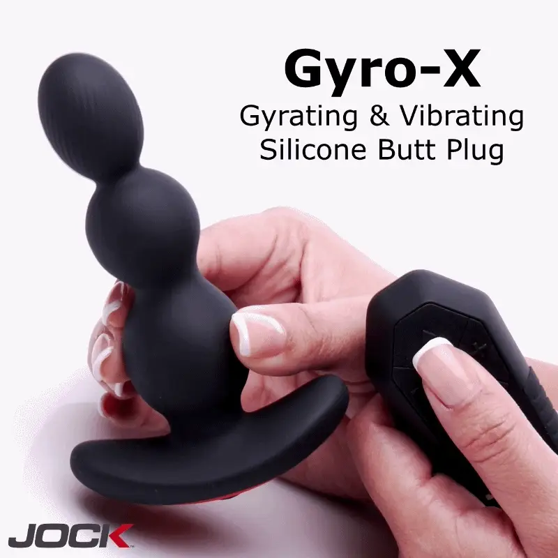 Gyro-X Gyrating & Vibrating Silicone Butt Plug - Image 2
