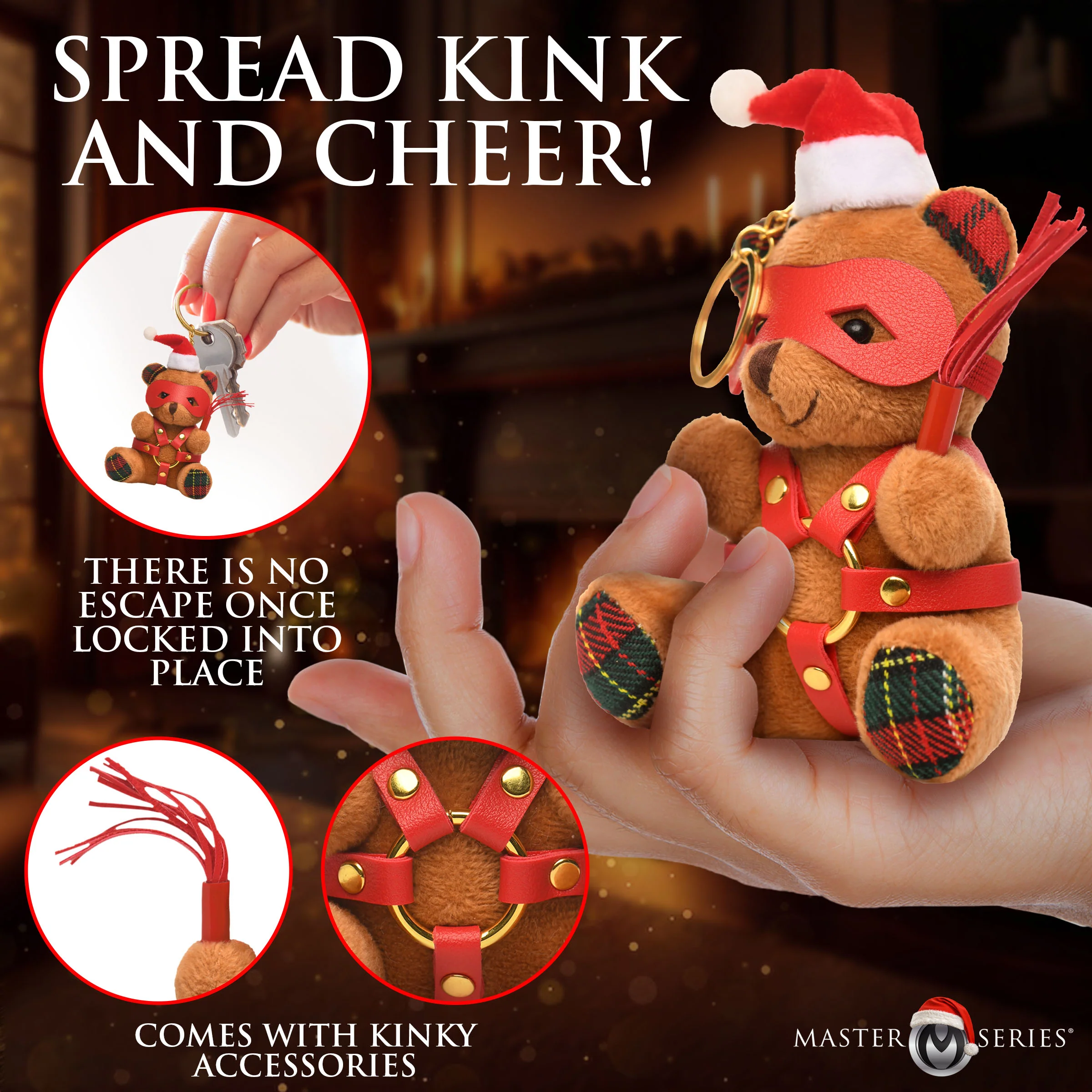 Holiday Bondage Bear Keychain - Image 4