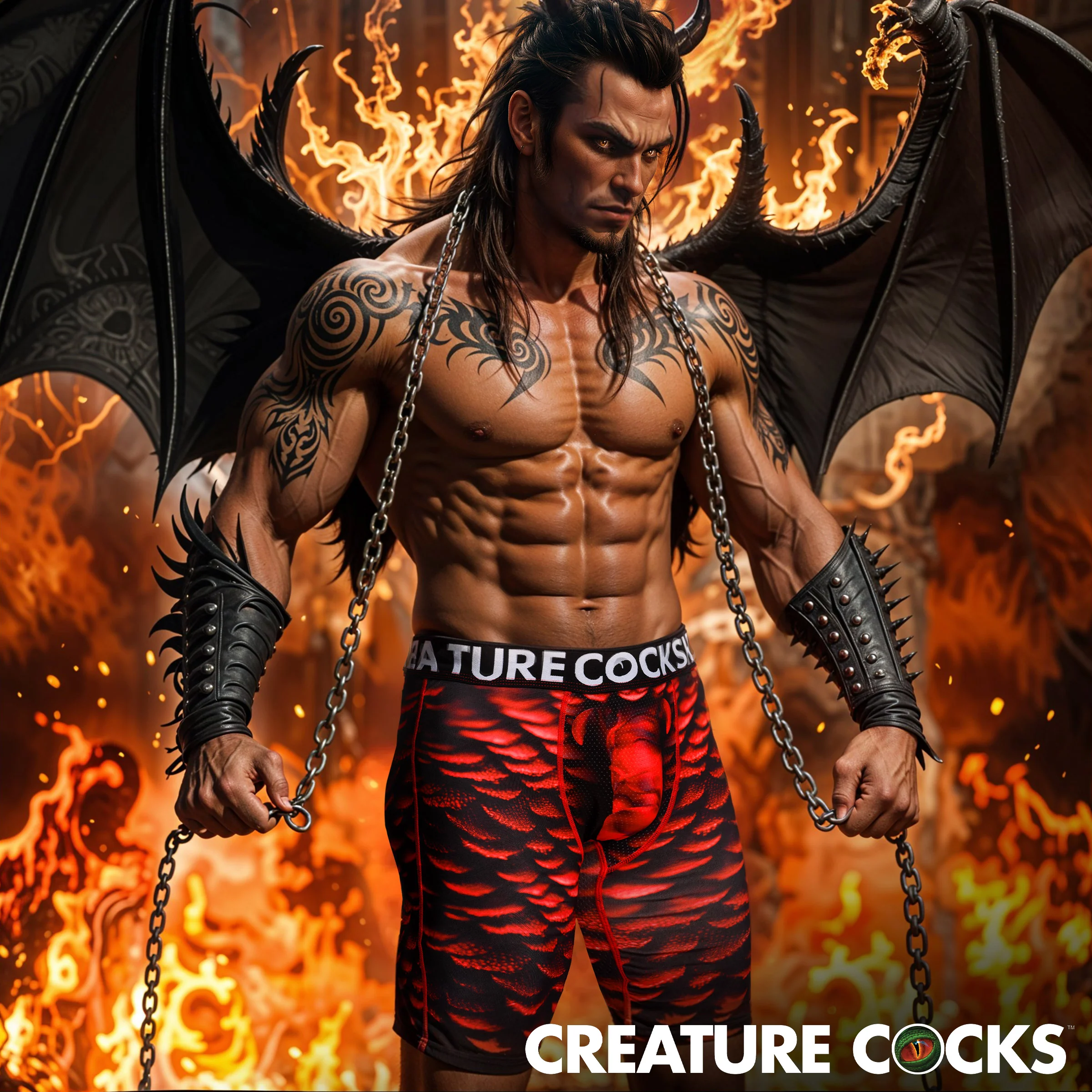 Horny Devil Demon Boxer Shorts - Image 2