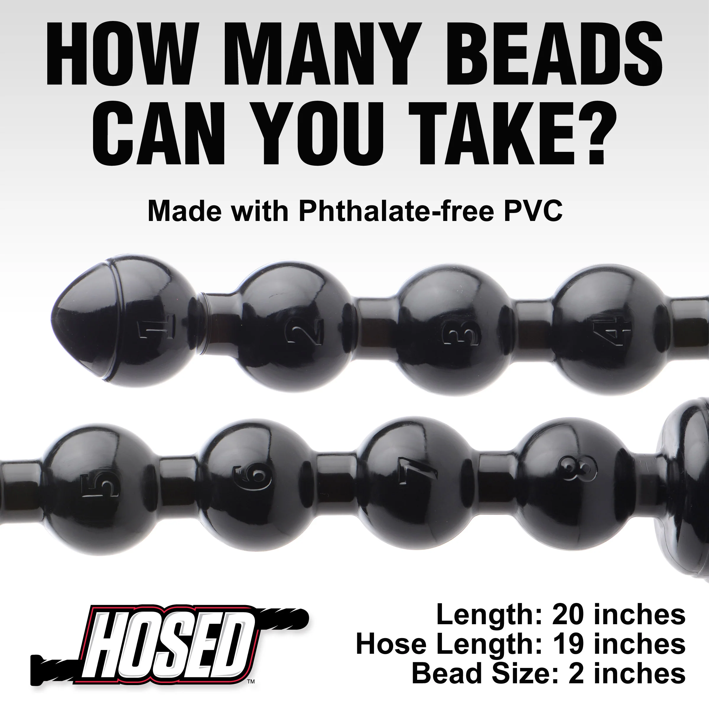 Hosed 2 inch Beaded Anal Snake - Image 4