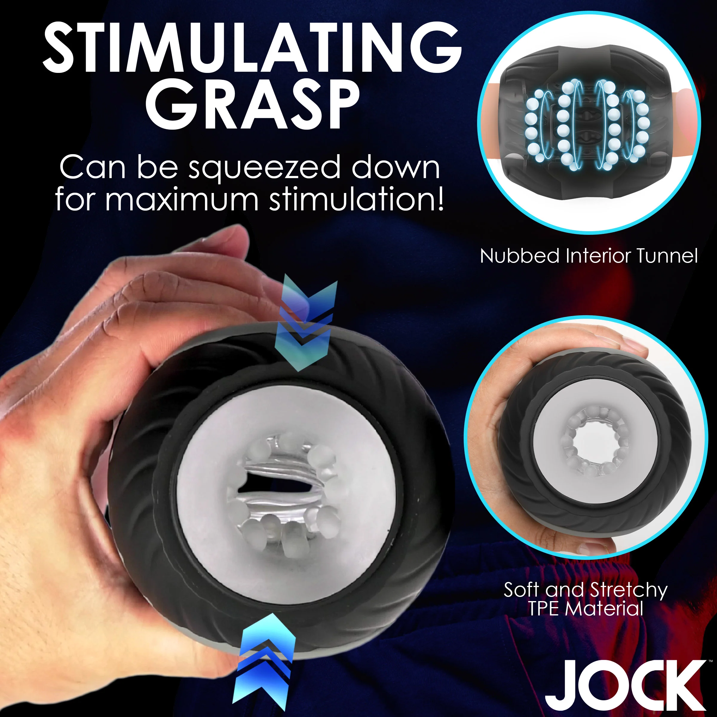 Jock 10X Vibrating & Squeezing Masturbator - Image 2
