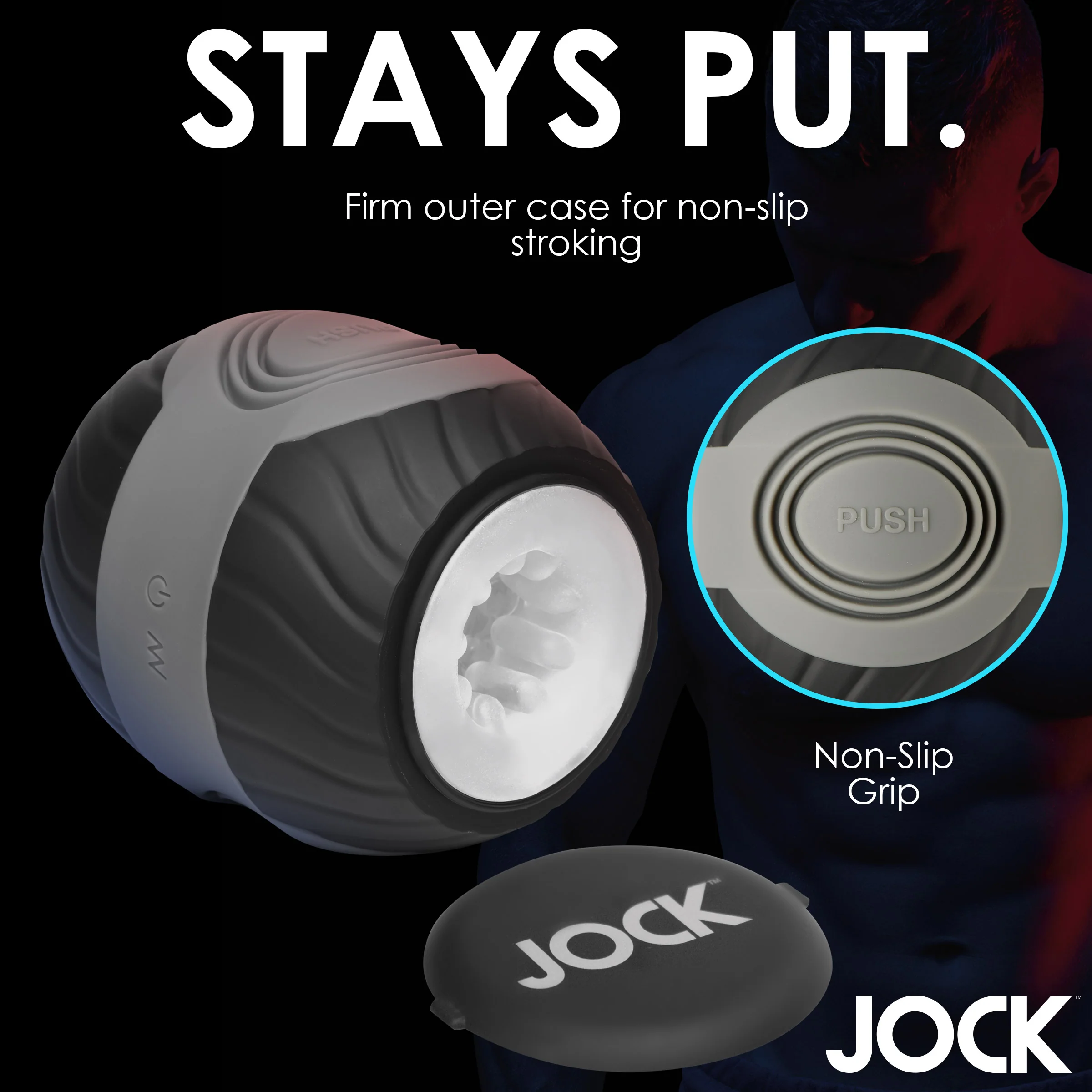 Jock 10X Vibrating & Squeezing Masturbator - Image 4