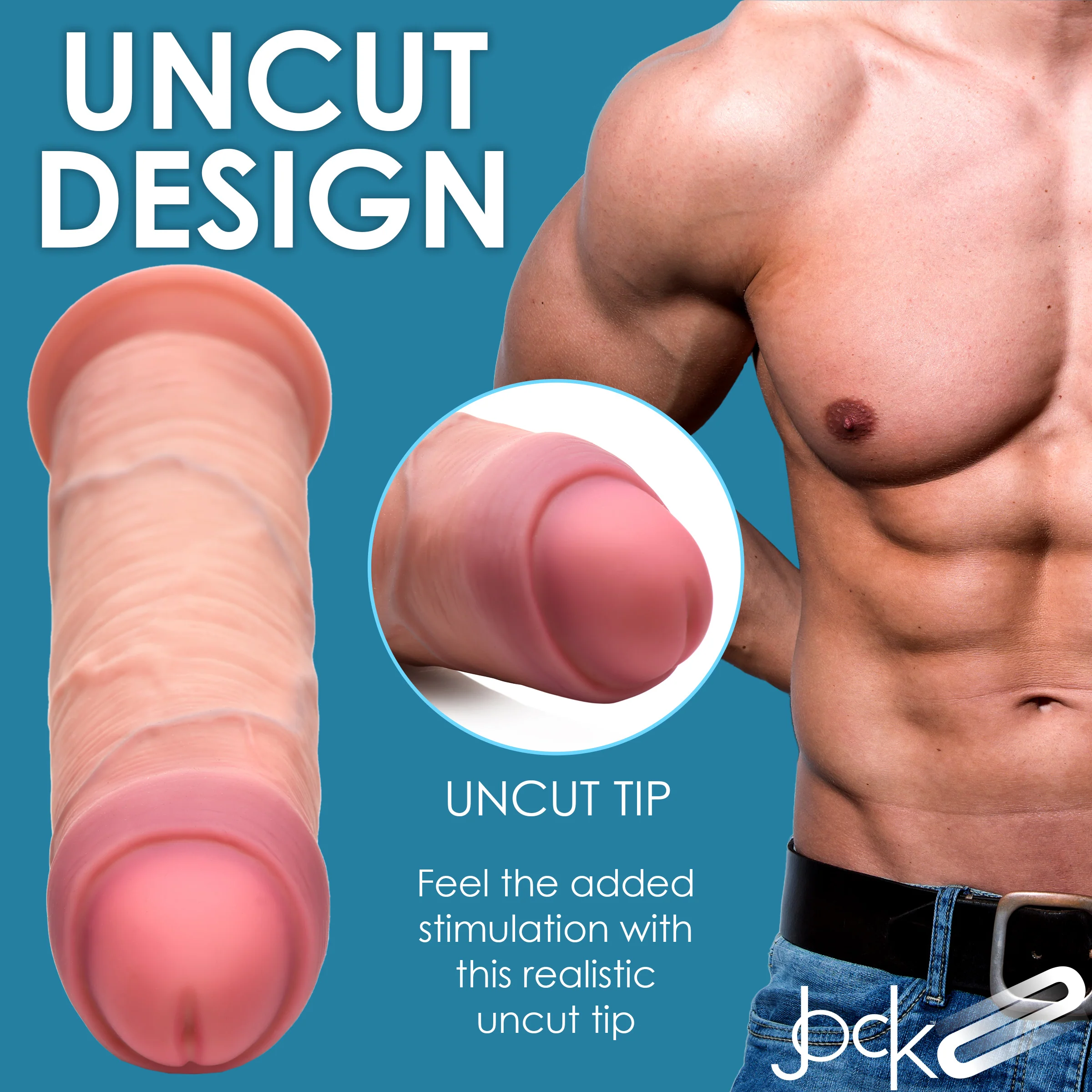 8.5" Uncut Dual Density Silicone Dildo - Image 3