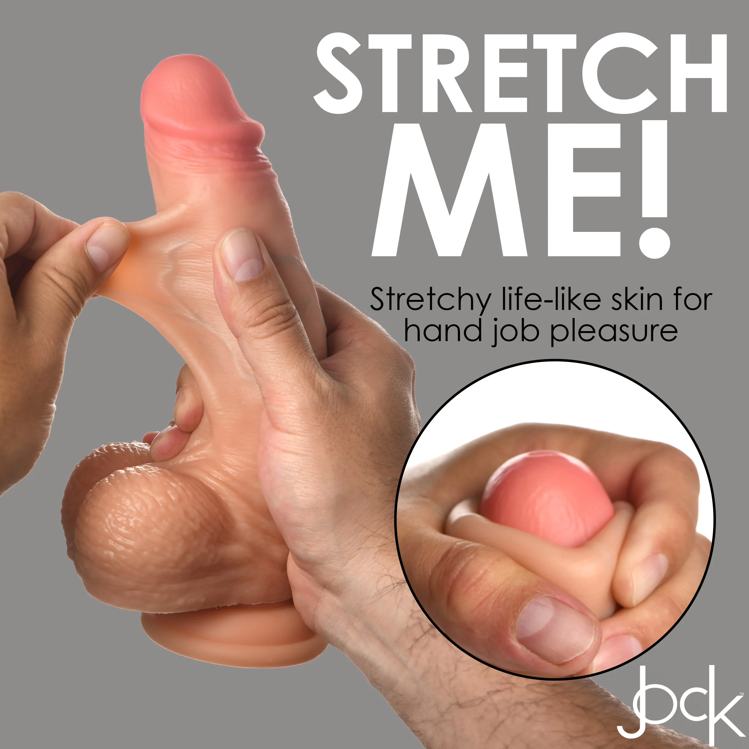 Jock 8" Realistic Skin Dildo w/ Balls - Image 7
