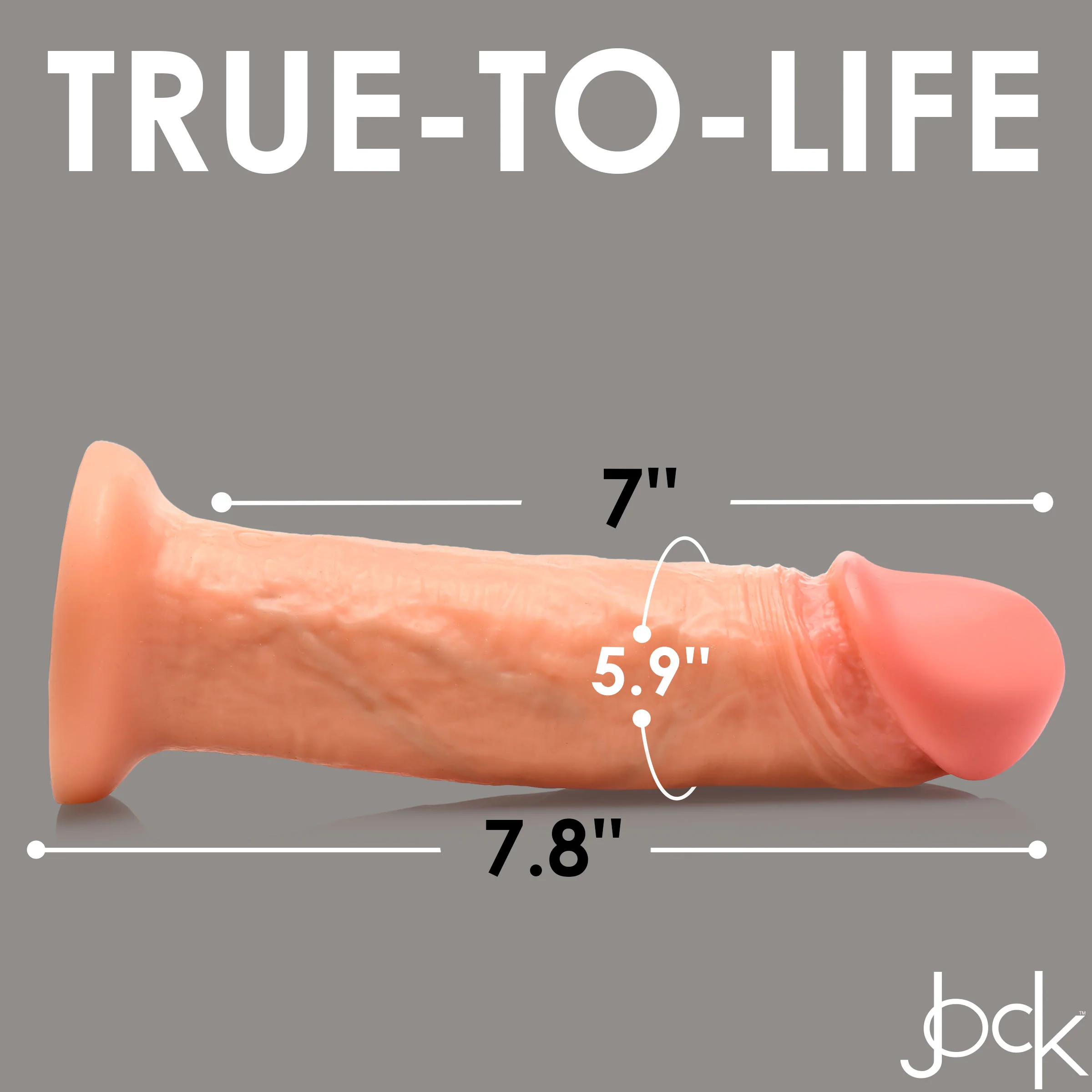 Jock 8" Vibrating Realistic Skin Dildo - Image 11