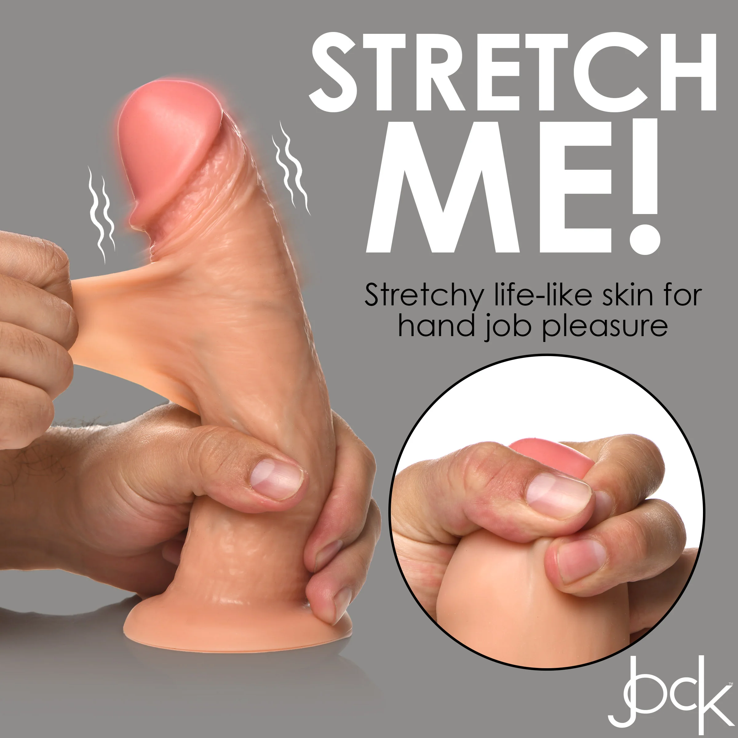 Jock 8" Vibrating Realistic Skin Dildo - Image 7