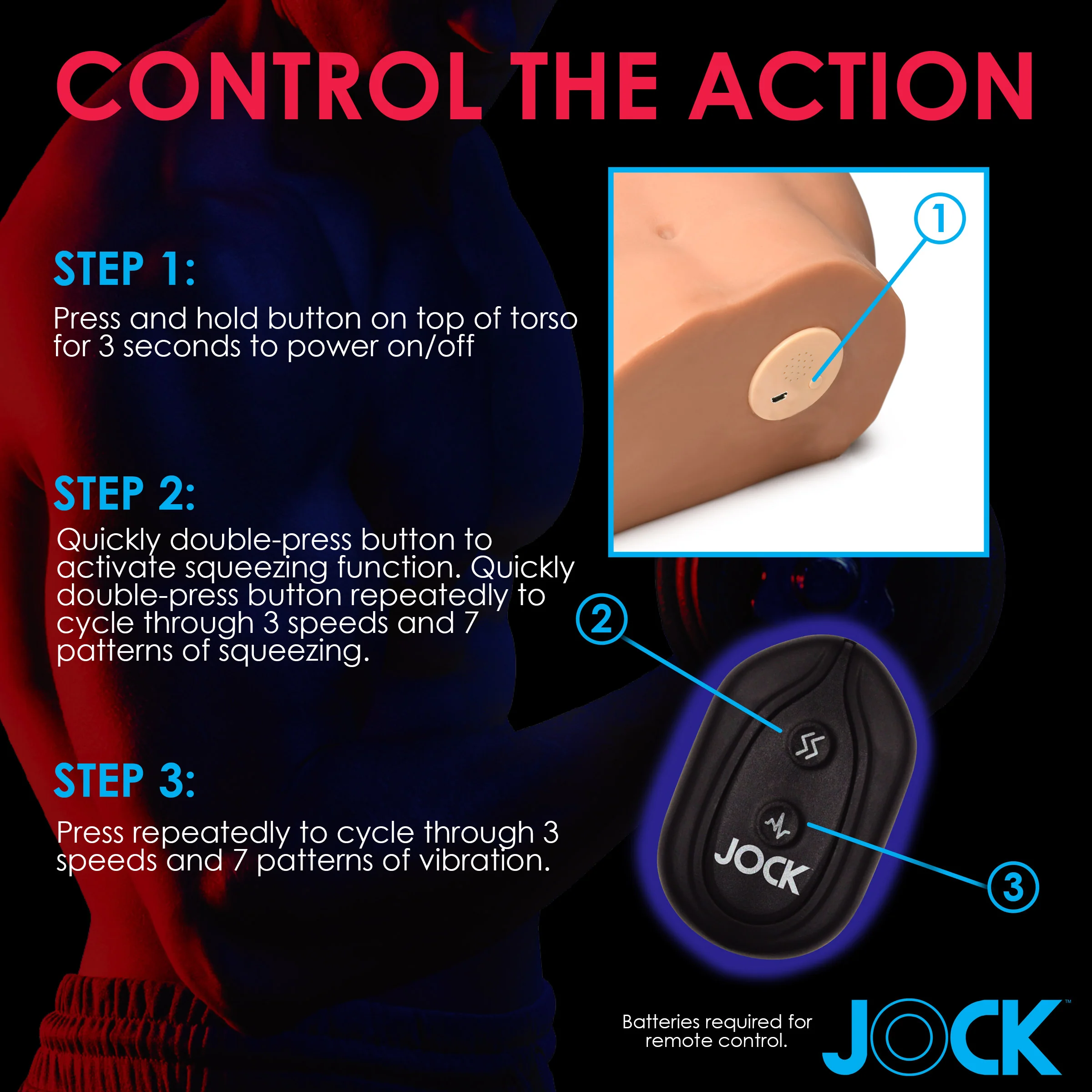 JOCK Auto-Squeezing & Vibrating Male Masturbator - Image 5