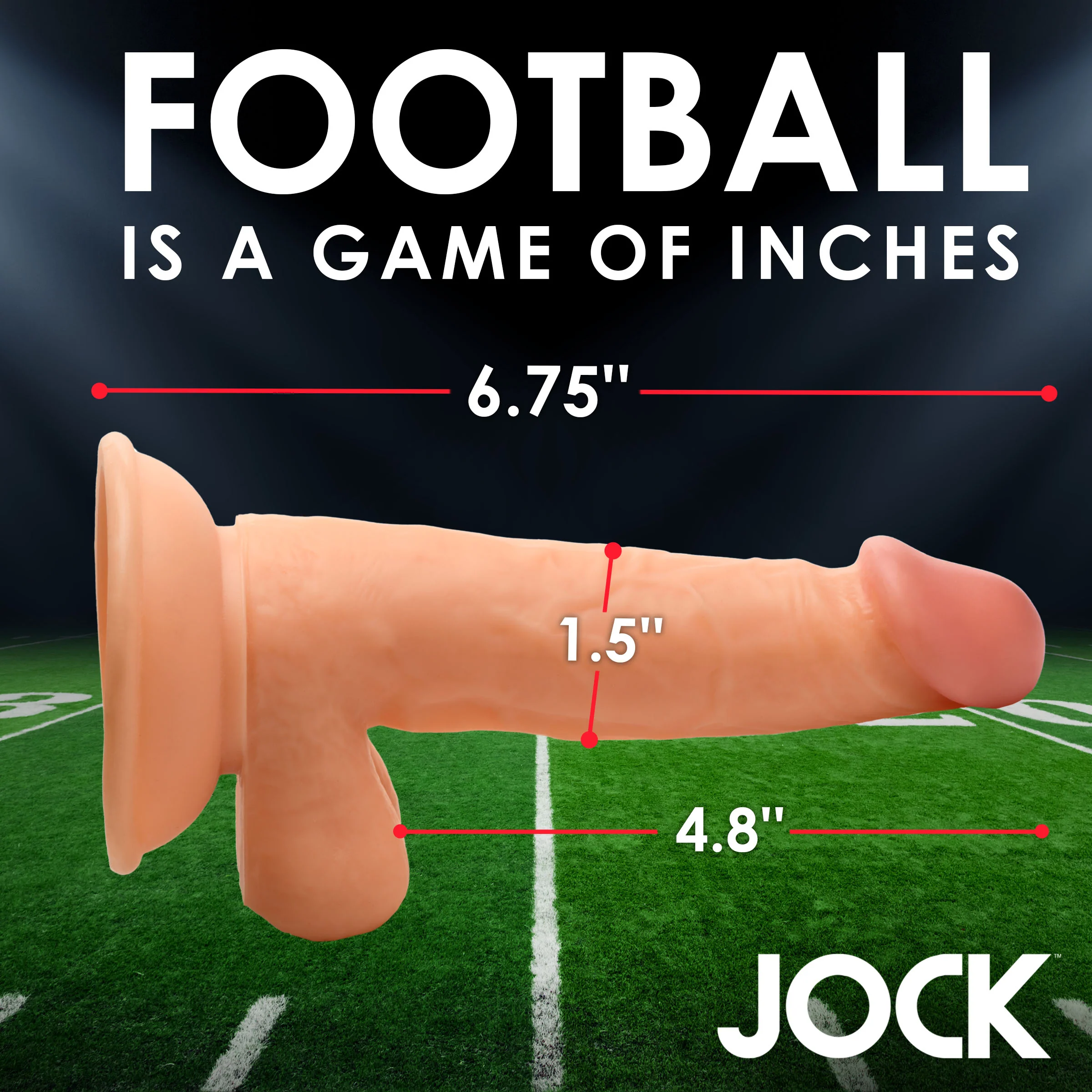 JOCK Football Frank 6.75" Dildo w/ Balls - Image 4