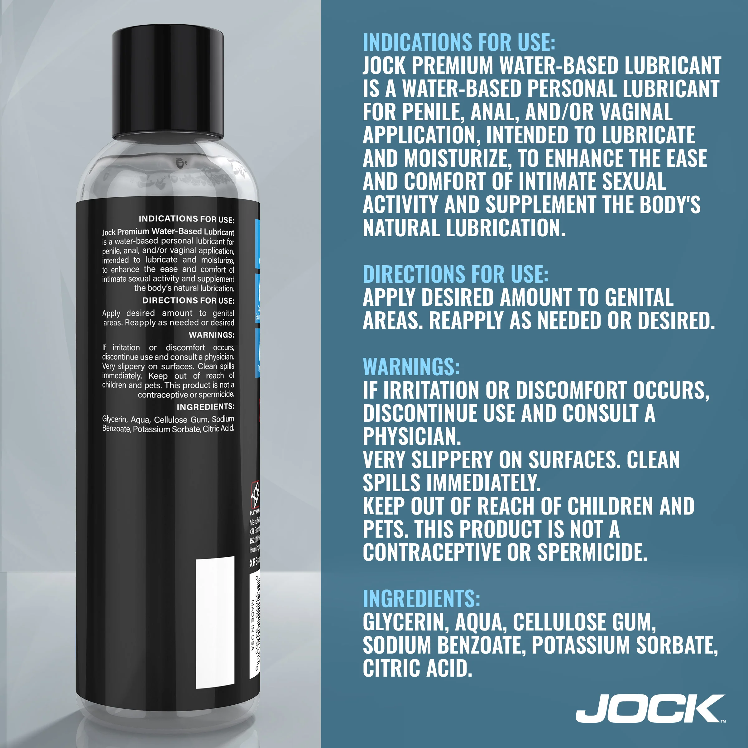 8oz JOCK Premium Water Based Lubricant - Image 5
