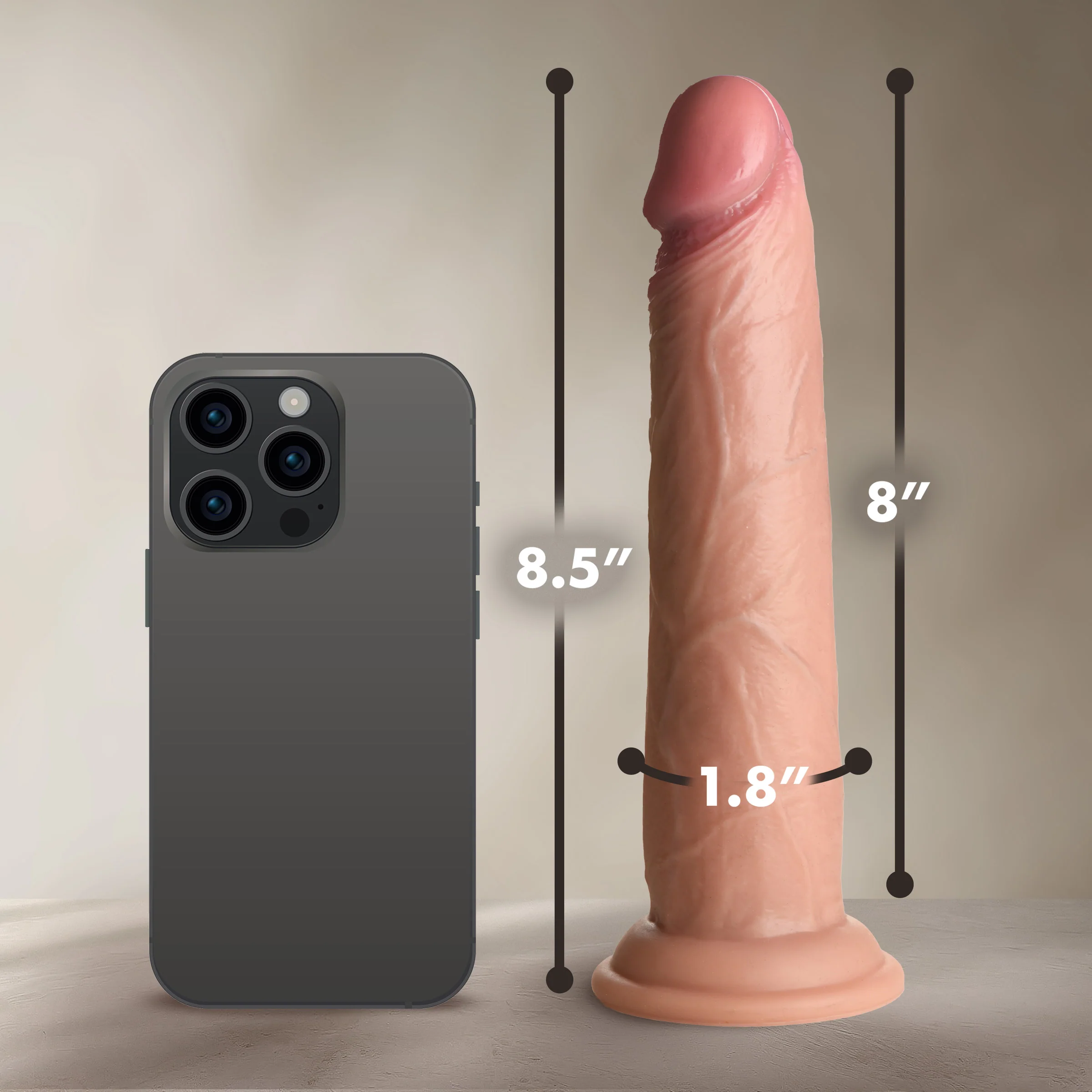 JOCK Real Skin 8.5" Silicone Dildo - Image 6