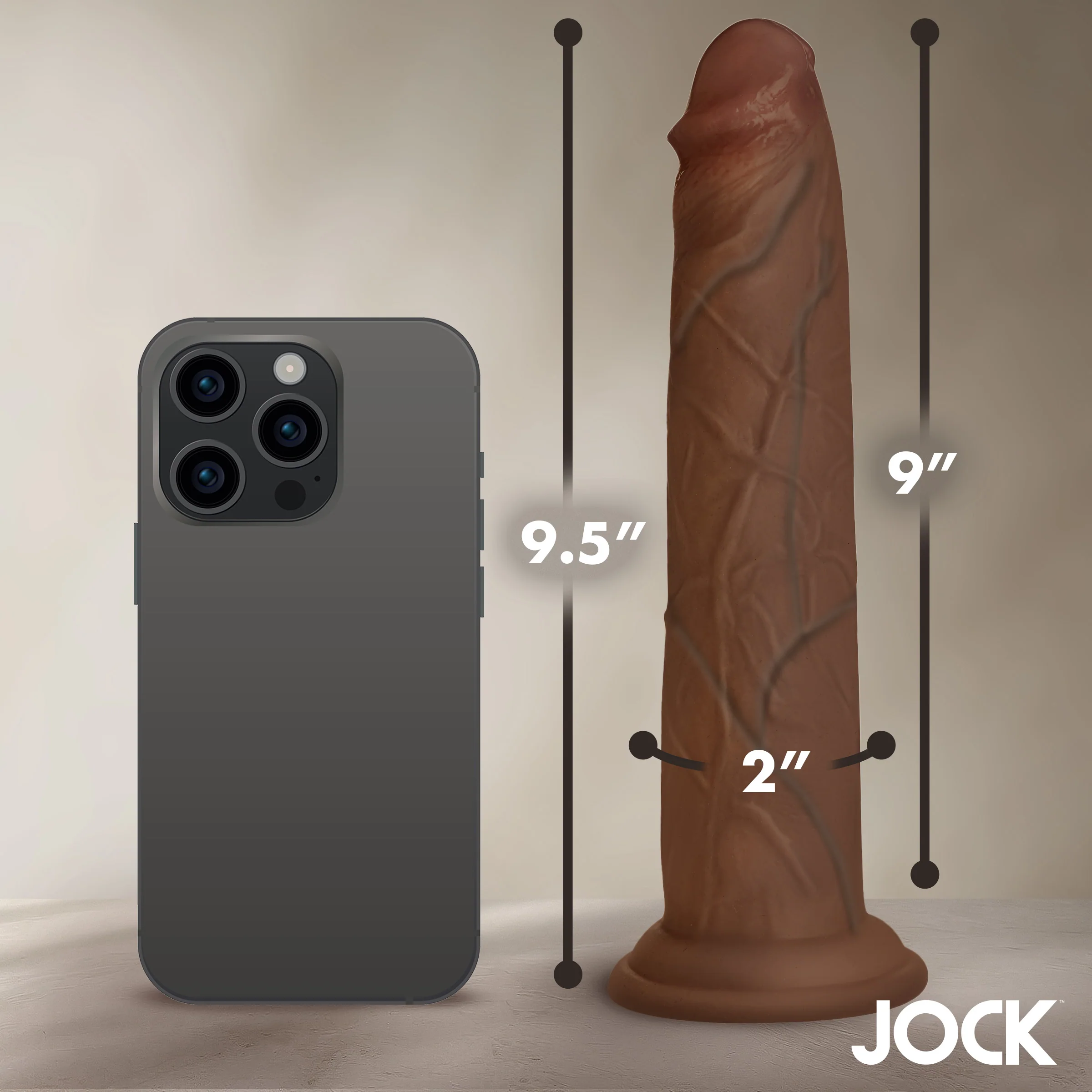 JOCK Real Skin 9.5" Silicone Dildo - Image 6