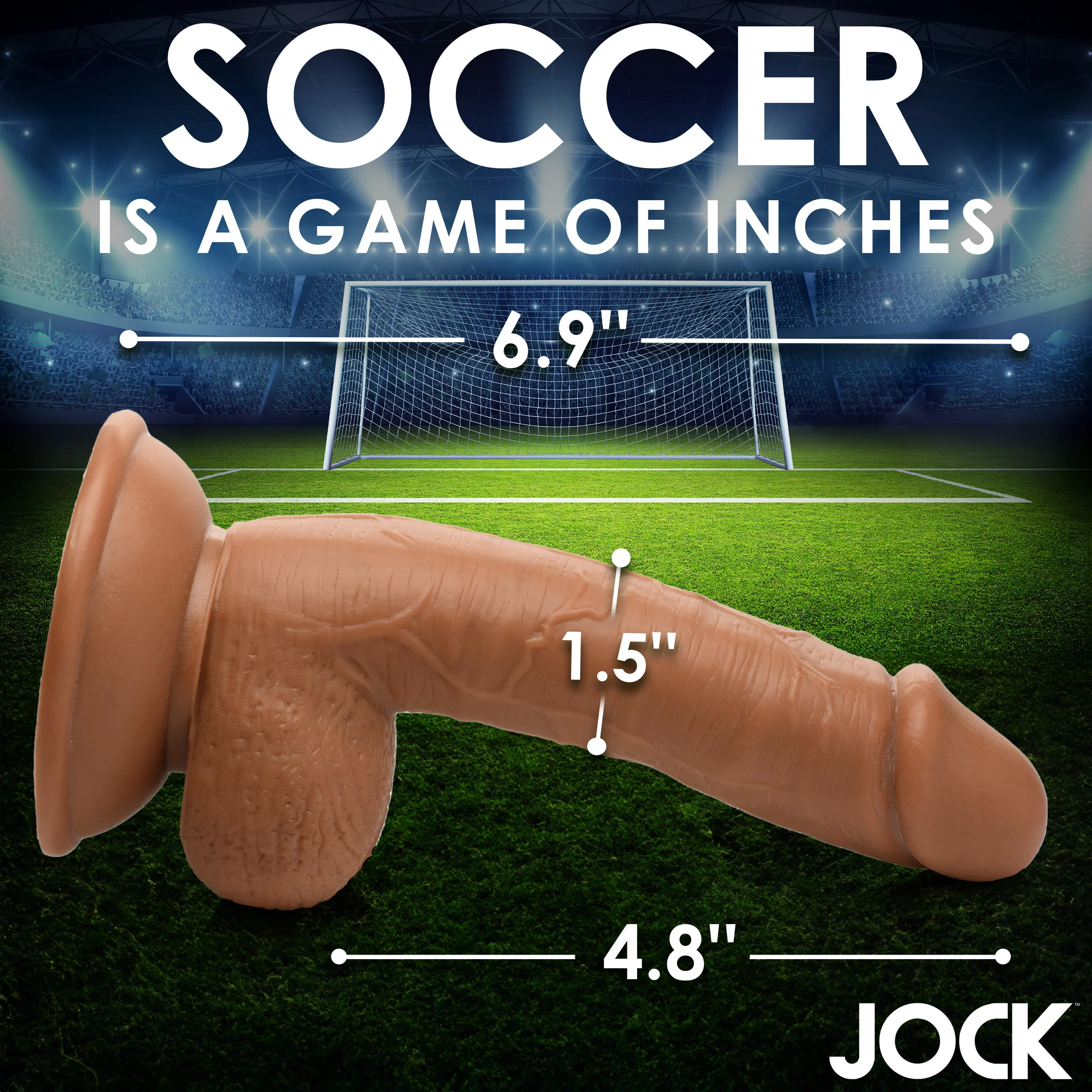 JOCK Soccer Sam 7" Dildo w/ Balls - Image 4