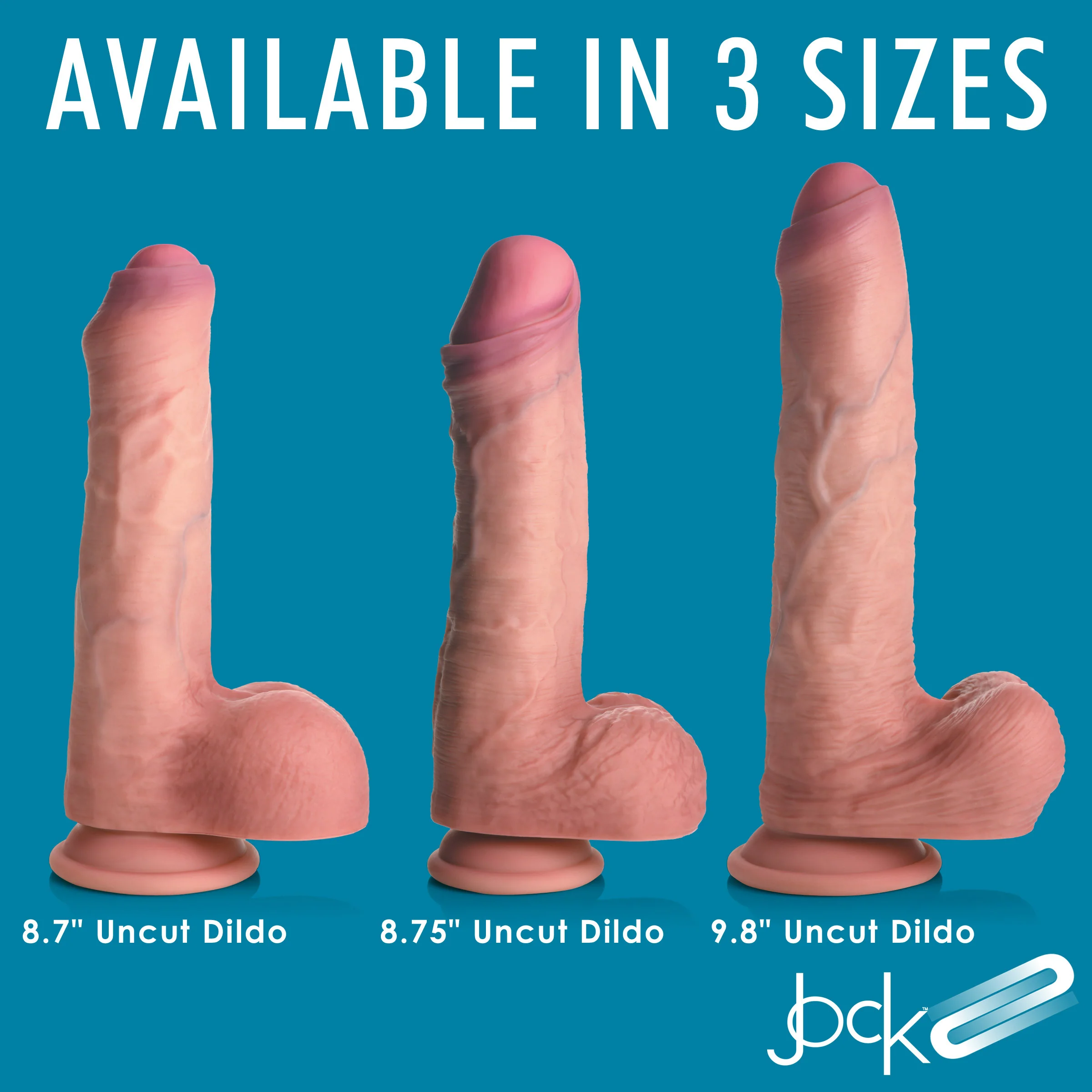 Uncut Dual Density Silicone Dildo w/ Balls - Image 2