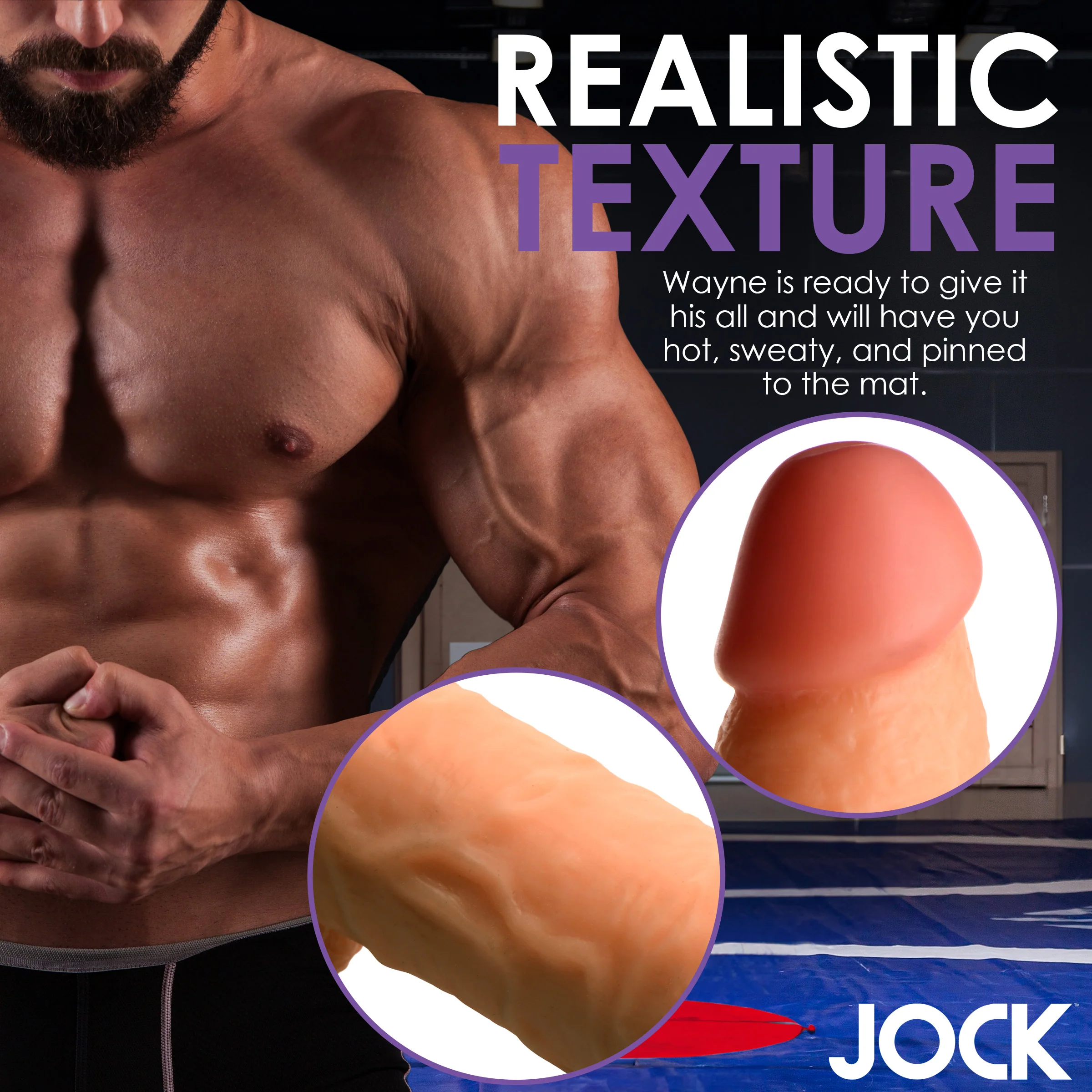 Jock Wrestling Wayne 7" Dildo w/ Balls - Image 7