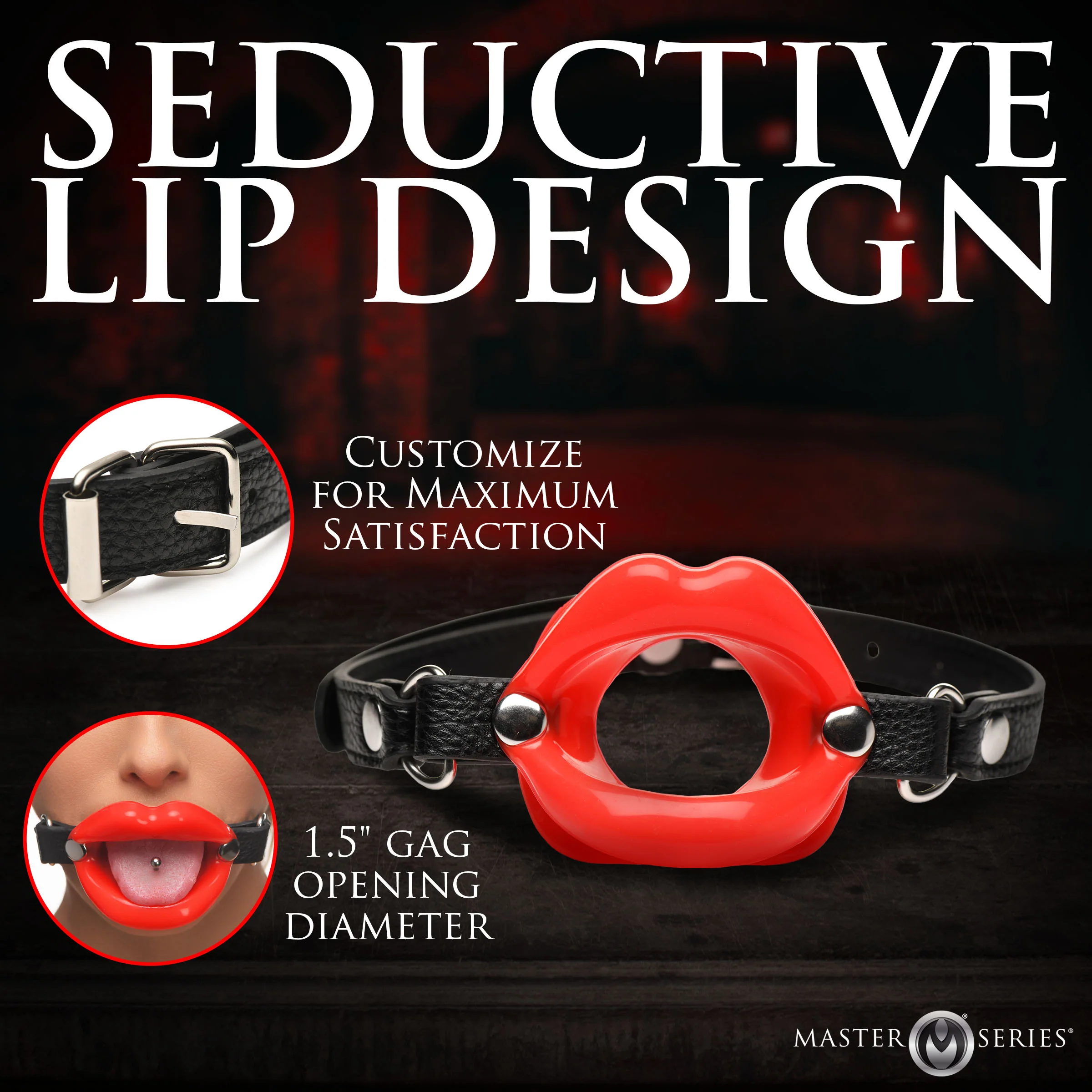 Juicy Lips Silicone Open Mouth Gag - Image 2