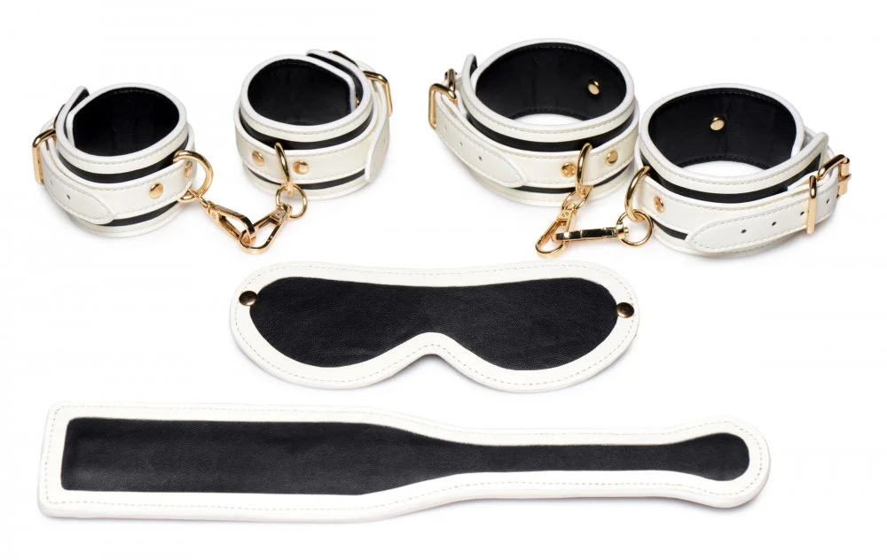 Kink in the Dark Glowing Cuffs Blindfold and Paddle Bondage Set - Image 3