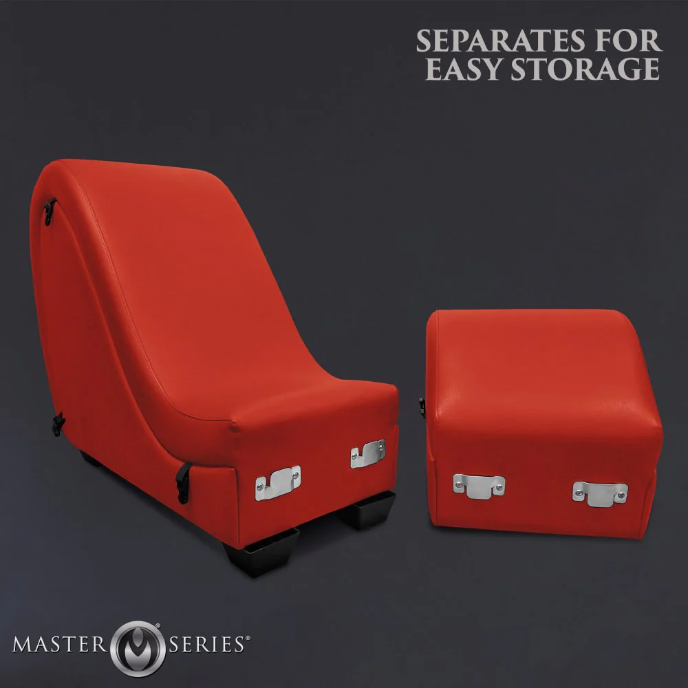 Red Detachable Kinky Couch Sex Chaise with Love Pillows - Image 2