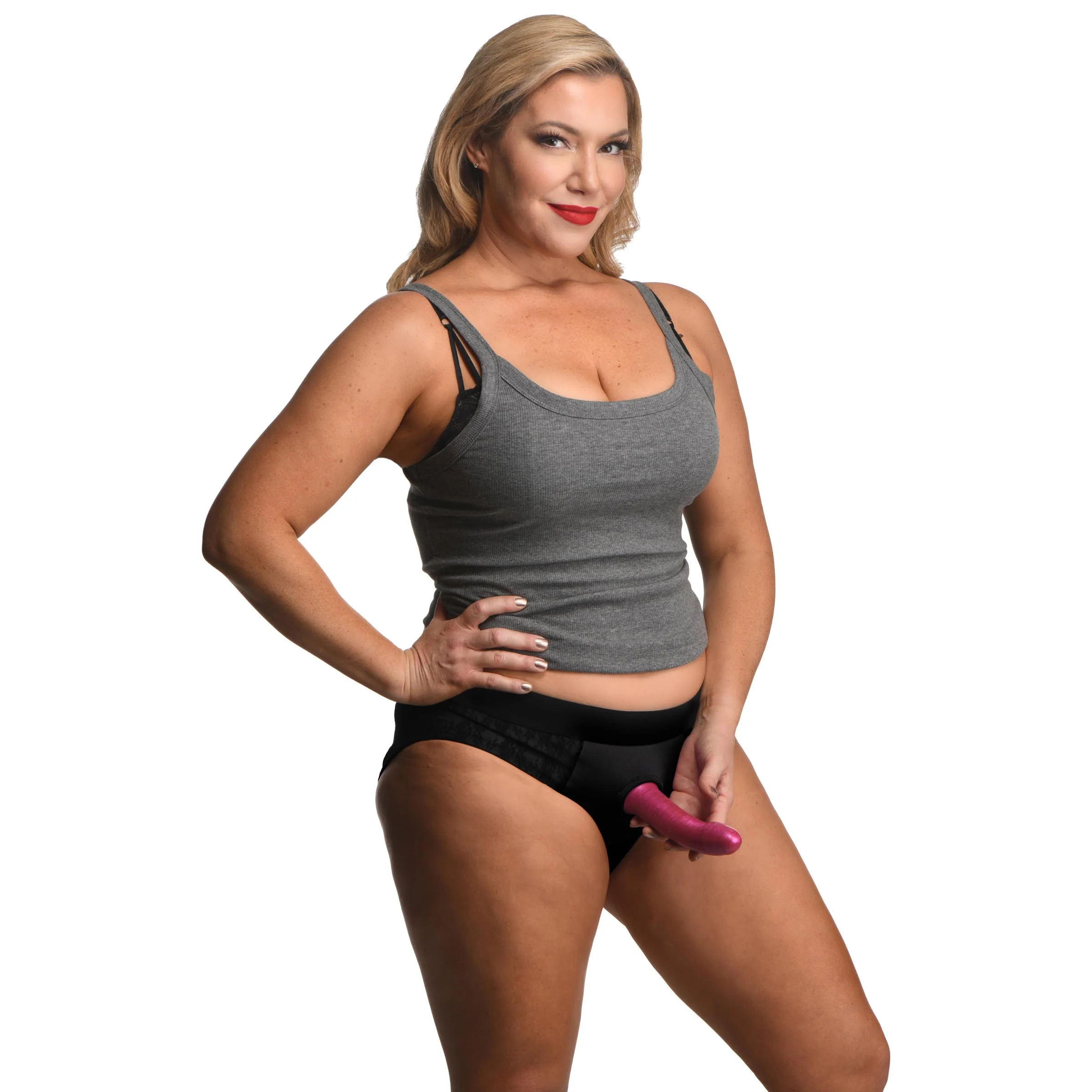 Lace Envy Black Crotchless Panty Harness - Image 5