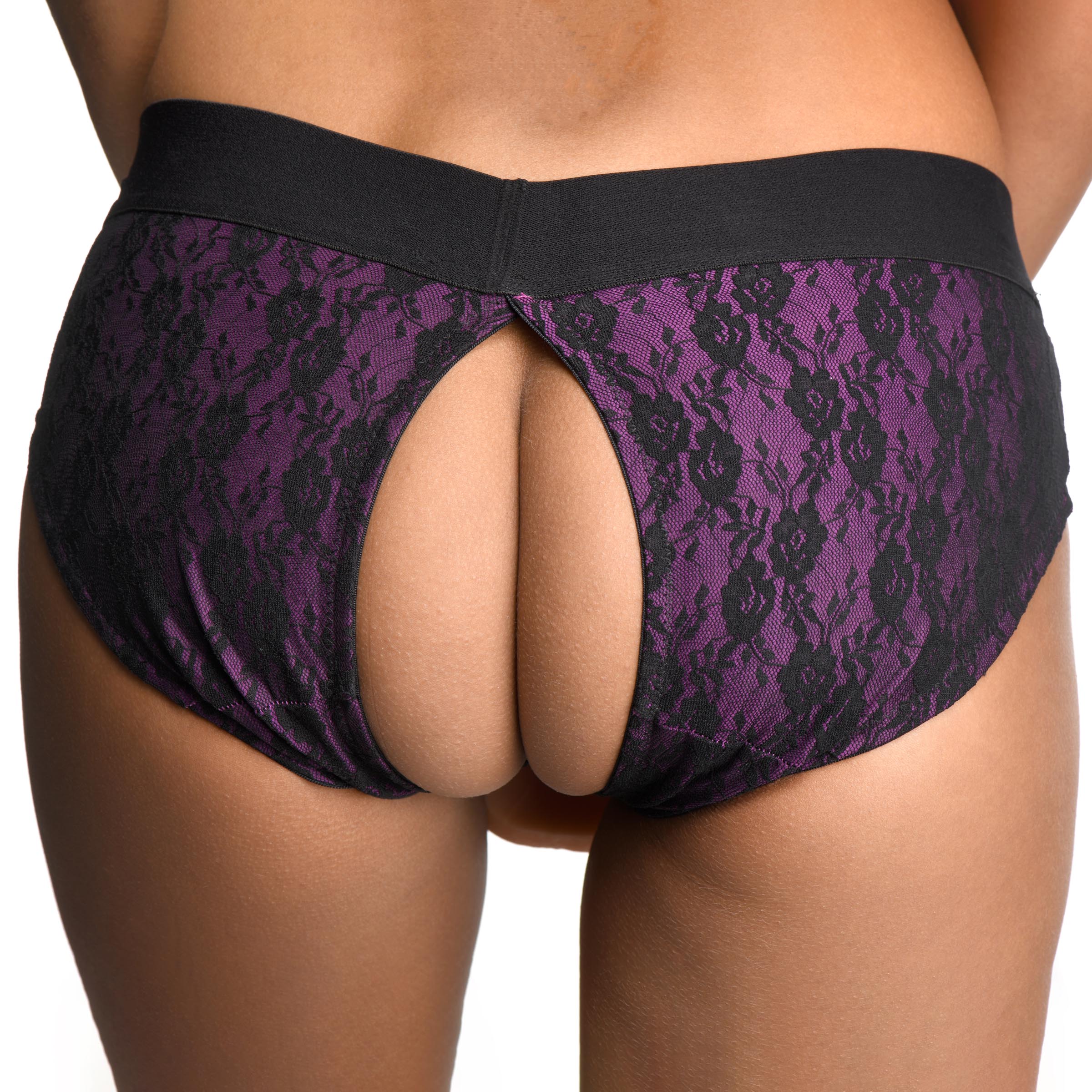 Lace Envy Crotchless Panty Strap-On Harness - Image 3