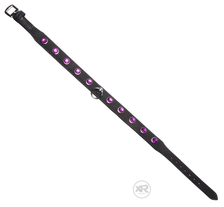 Leather Rhinestone Collar - Image 2