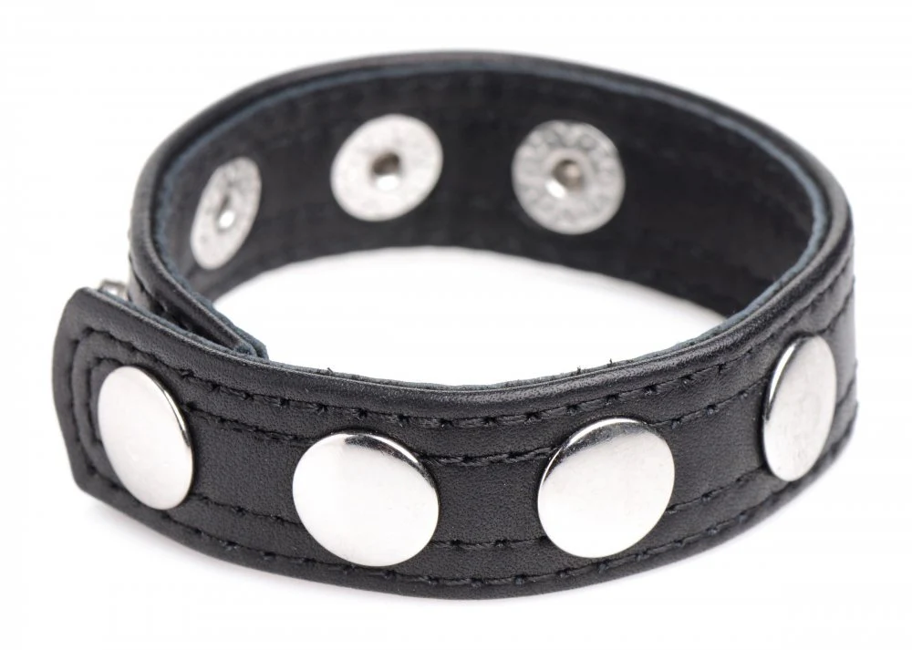 Leather Speed Snap Cock Ring - Image 2