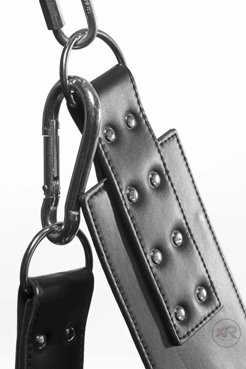 Leather Swing with Pillows and Stirrups - Image 7