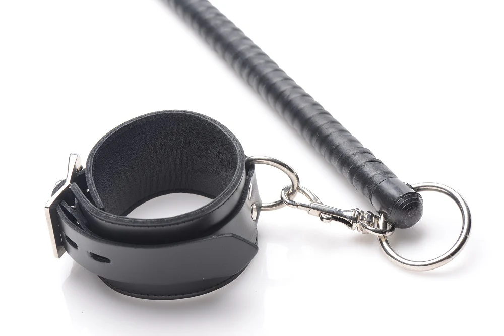 Leather Wrapped Spreader Bar with Cuffs - Image 2