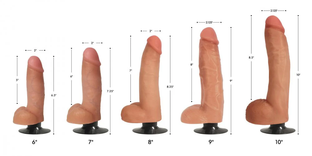 Light Bareskin Vibrating Dildo with Balls - Image 8